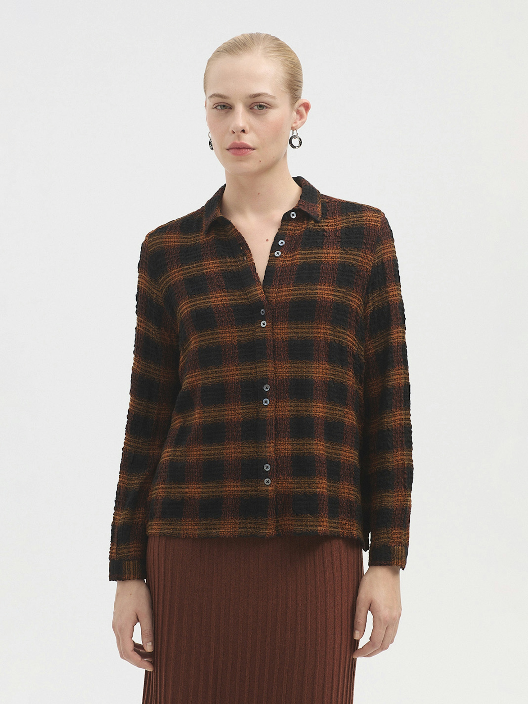 Button down plaid shirt