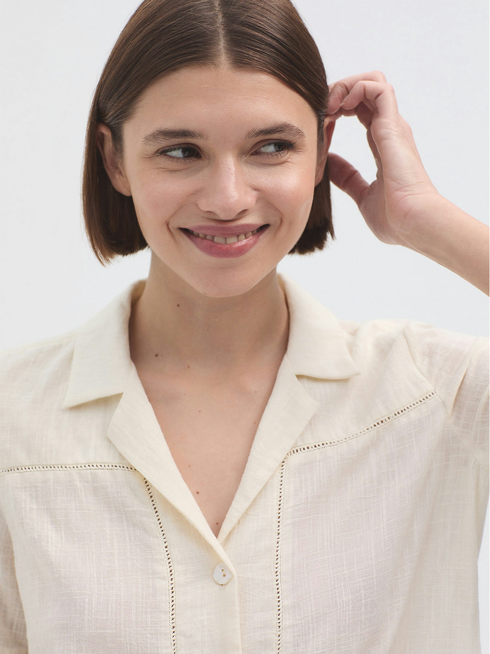 Guayabera hemstitched shirt