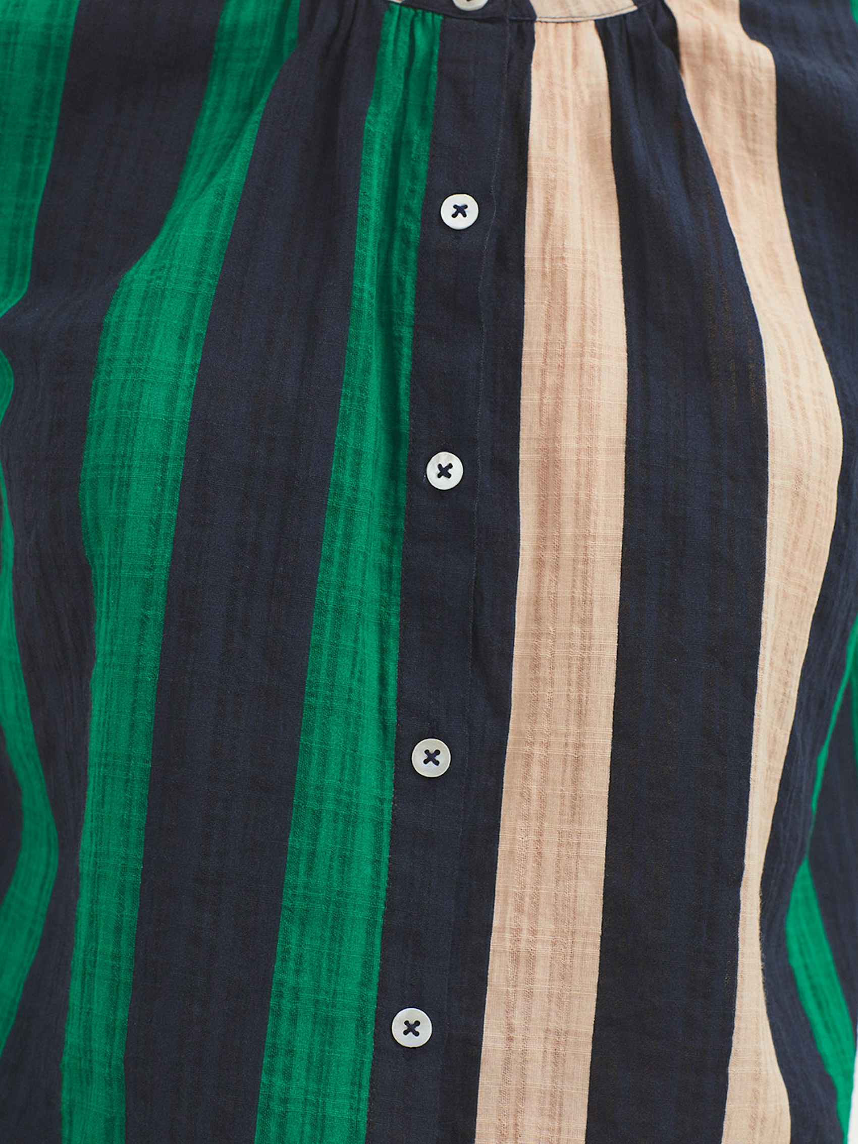 Multistripe Mandarin shirt