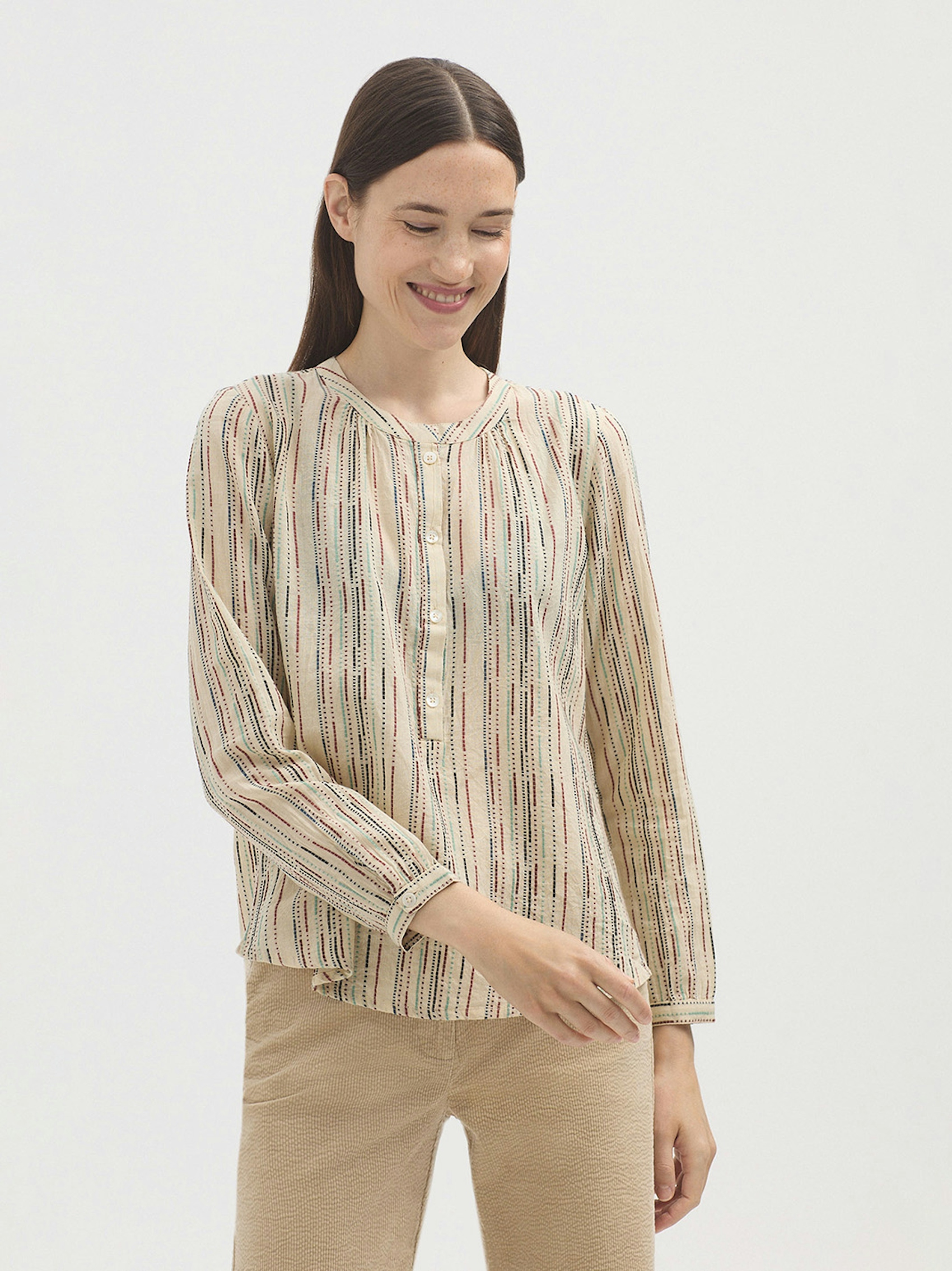 Camisa multirraya algodón