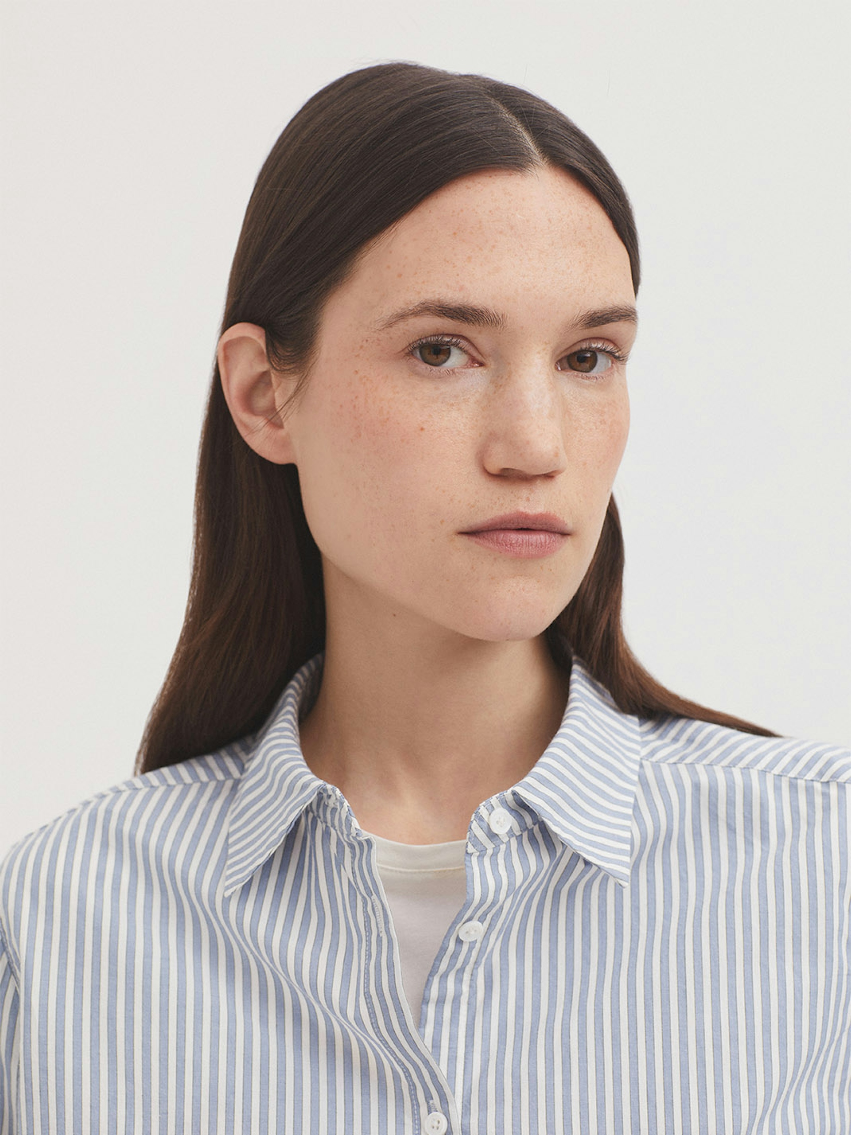 Striped poplin shirt 1