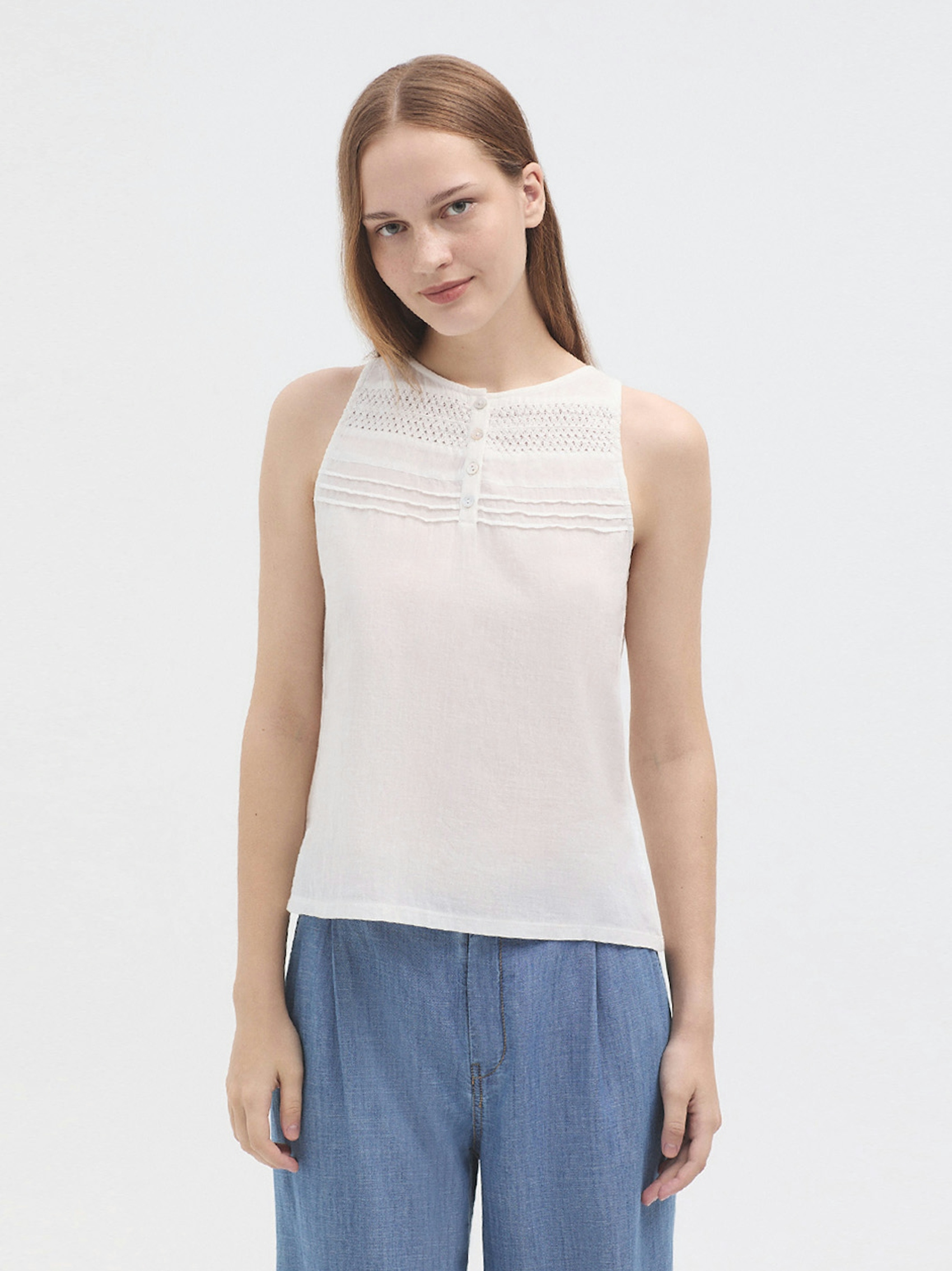Lace cotton top 0