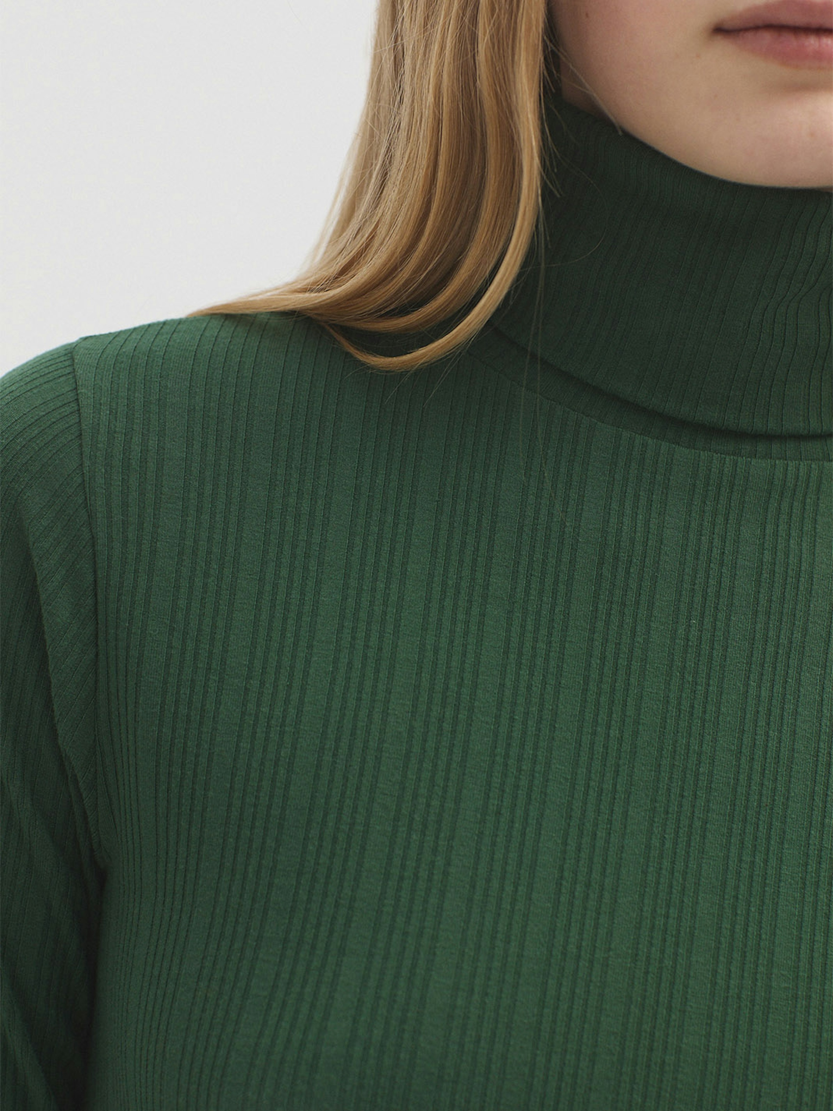 Ribbed roll neck top