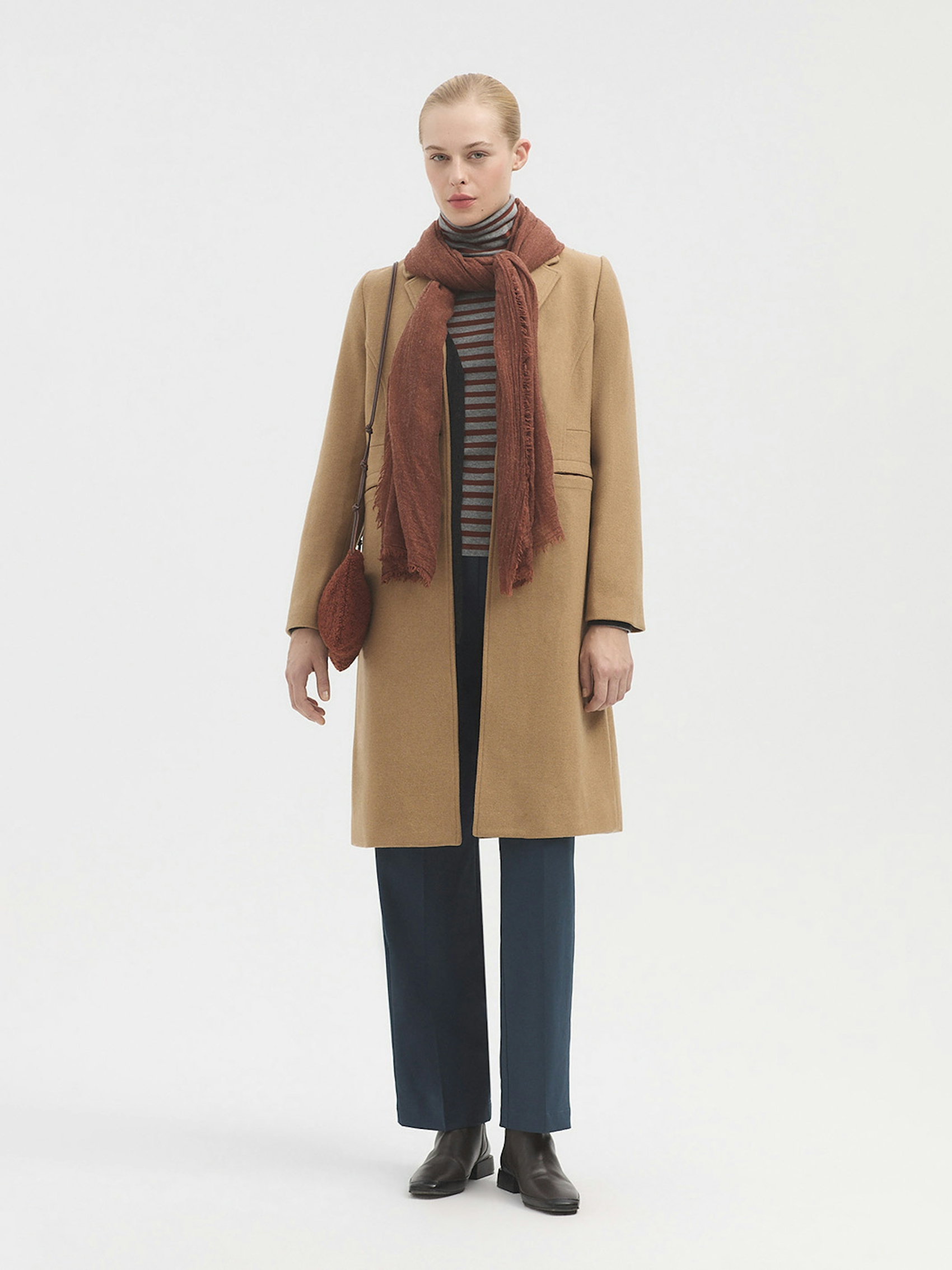 Striped roll neck top