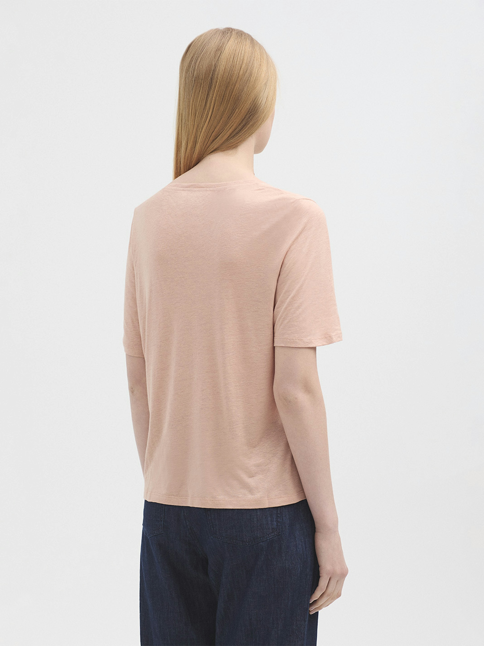 T-shirt col en V lin