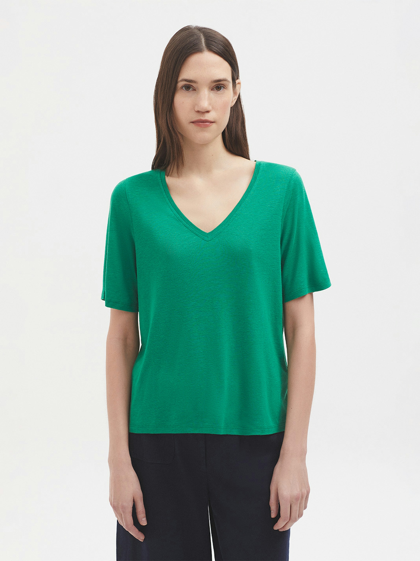 V neck linen T-shirt