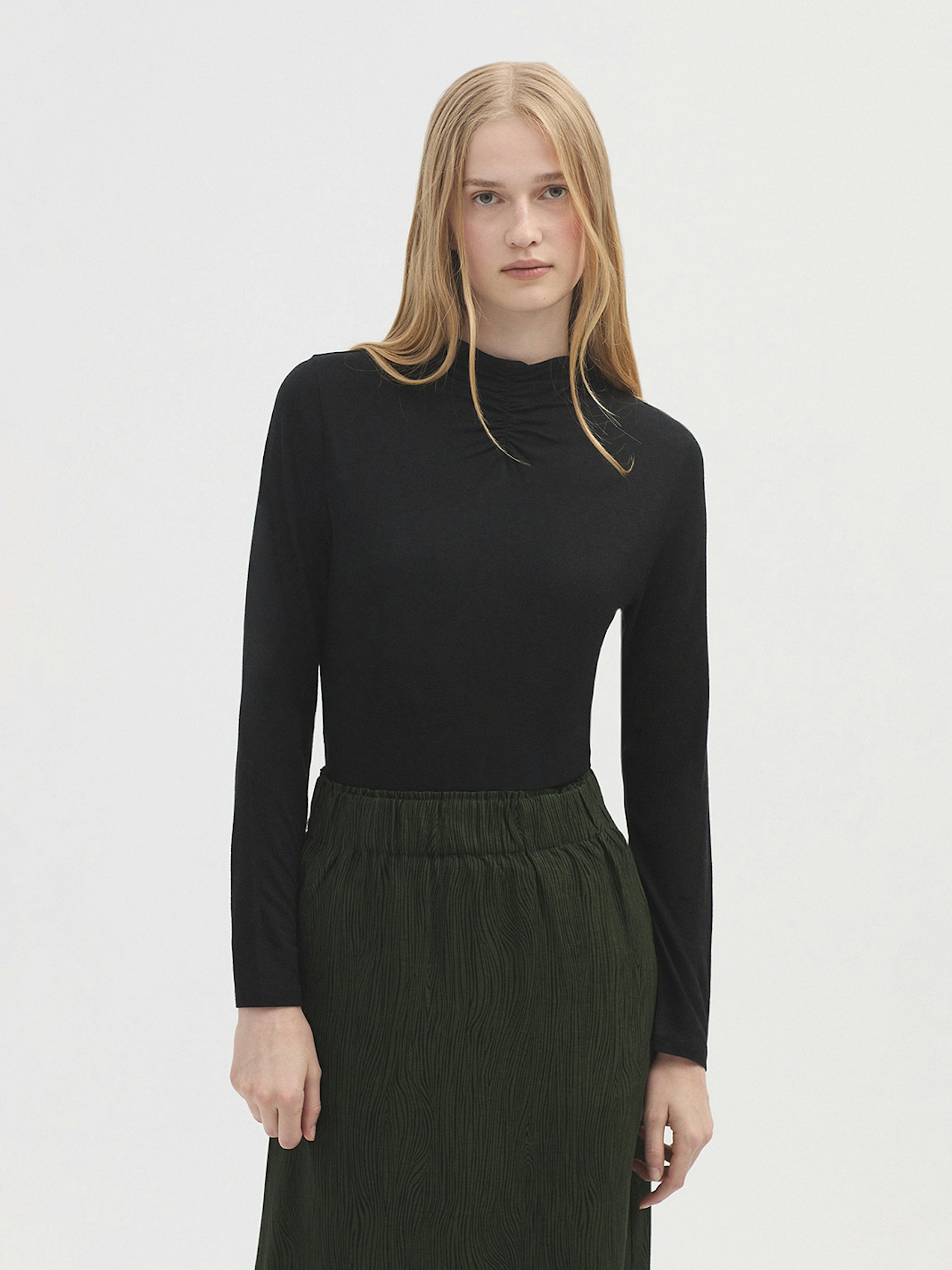 Maglia lana arricciata 0