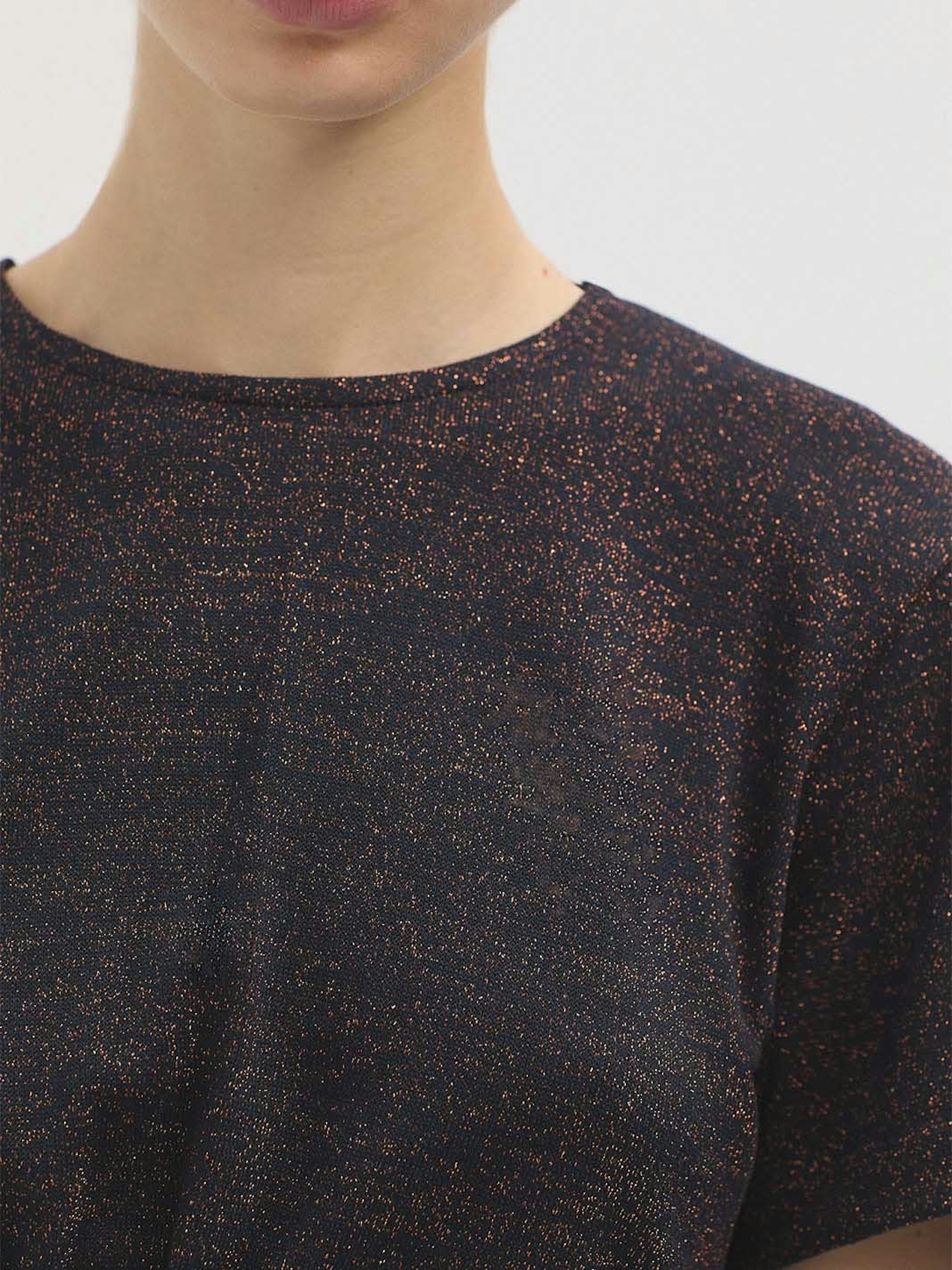 Gathered short sleeve top