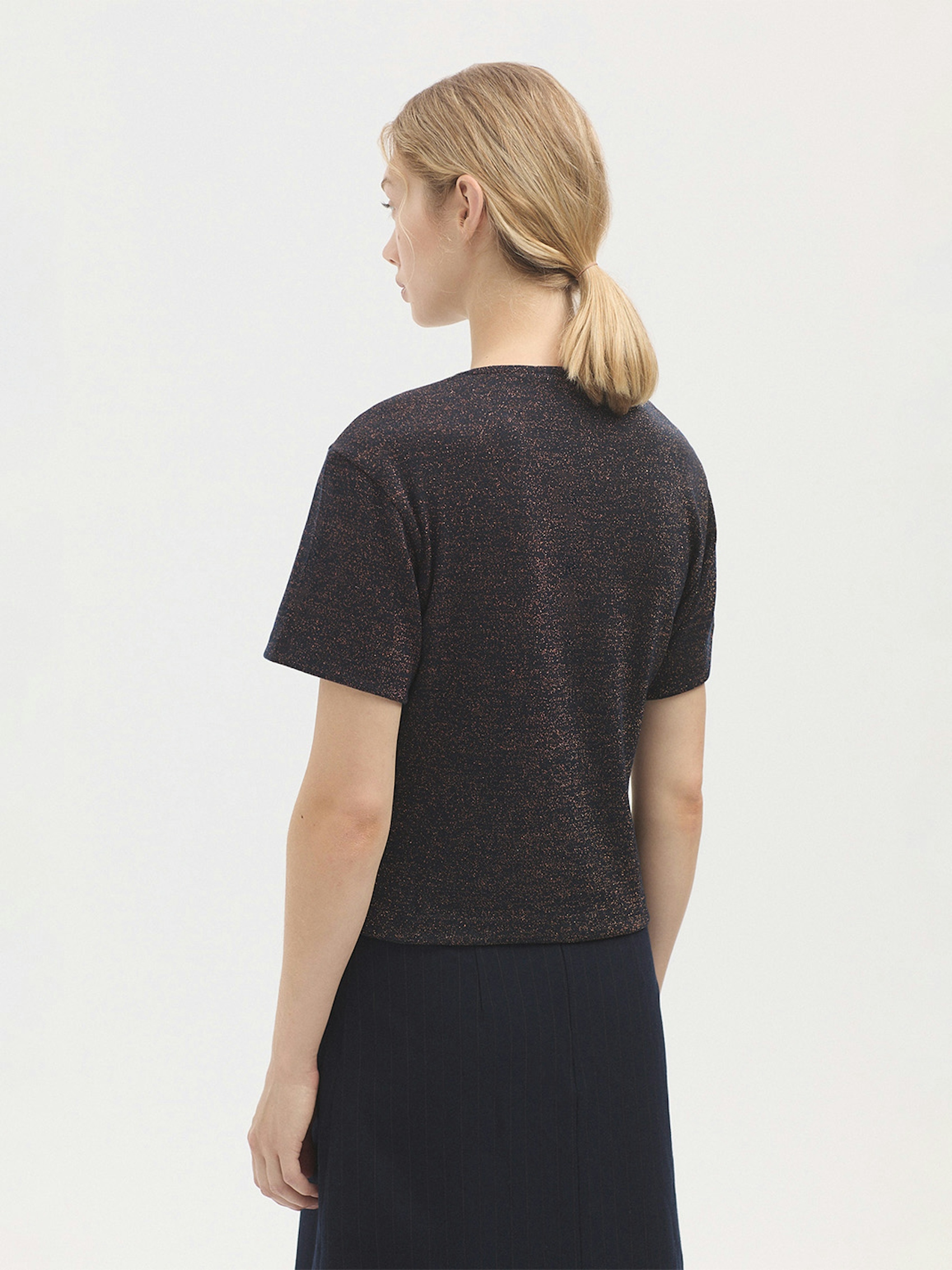 Gathered short sleeve top