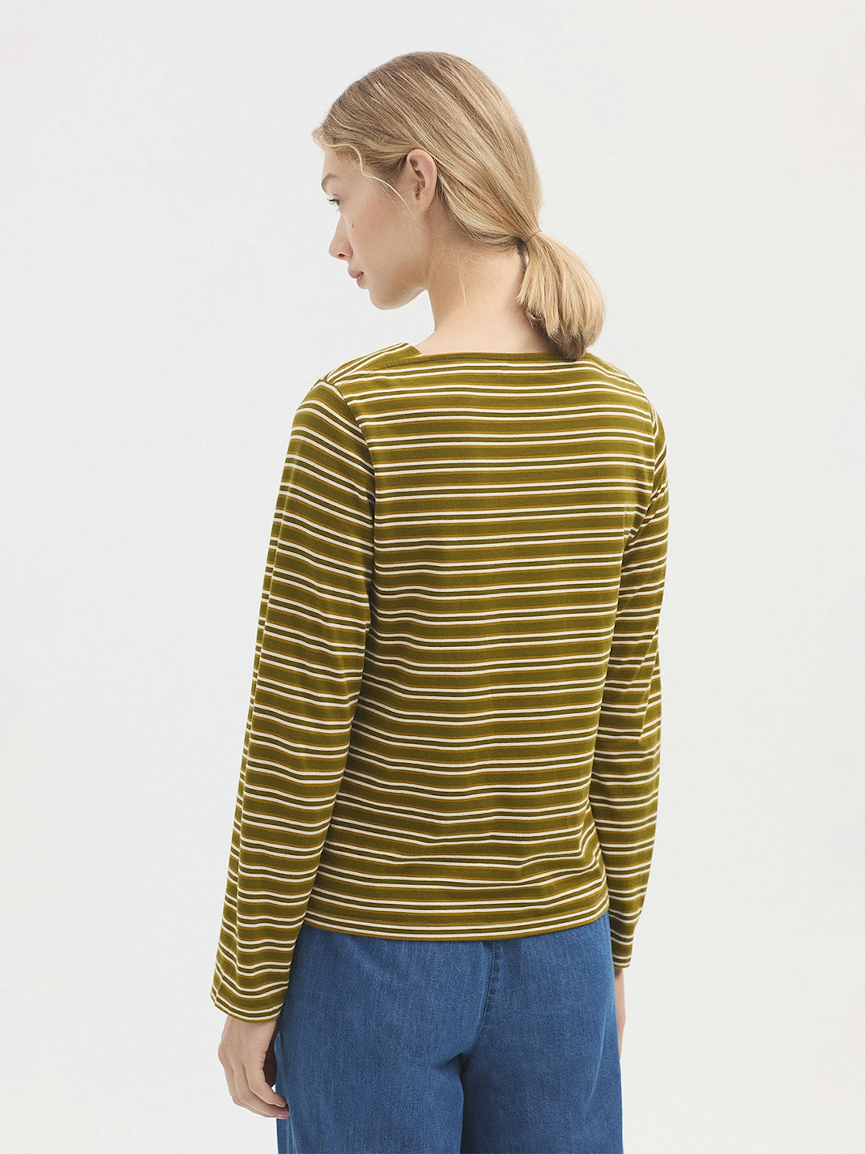 Three tone striped T shirt