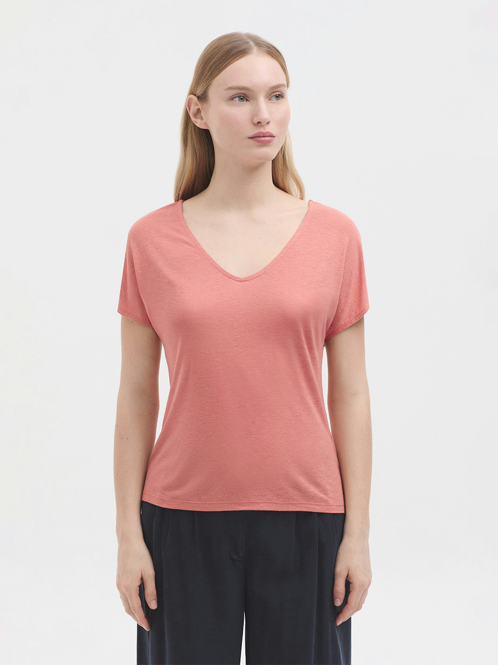 Reversible linen T-shirt