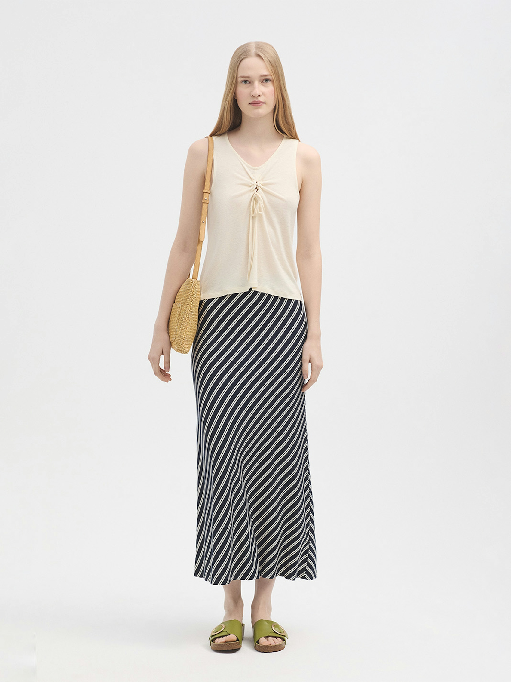 Cut out linen tank top