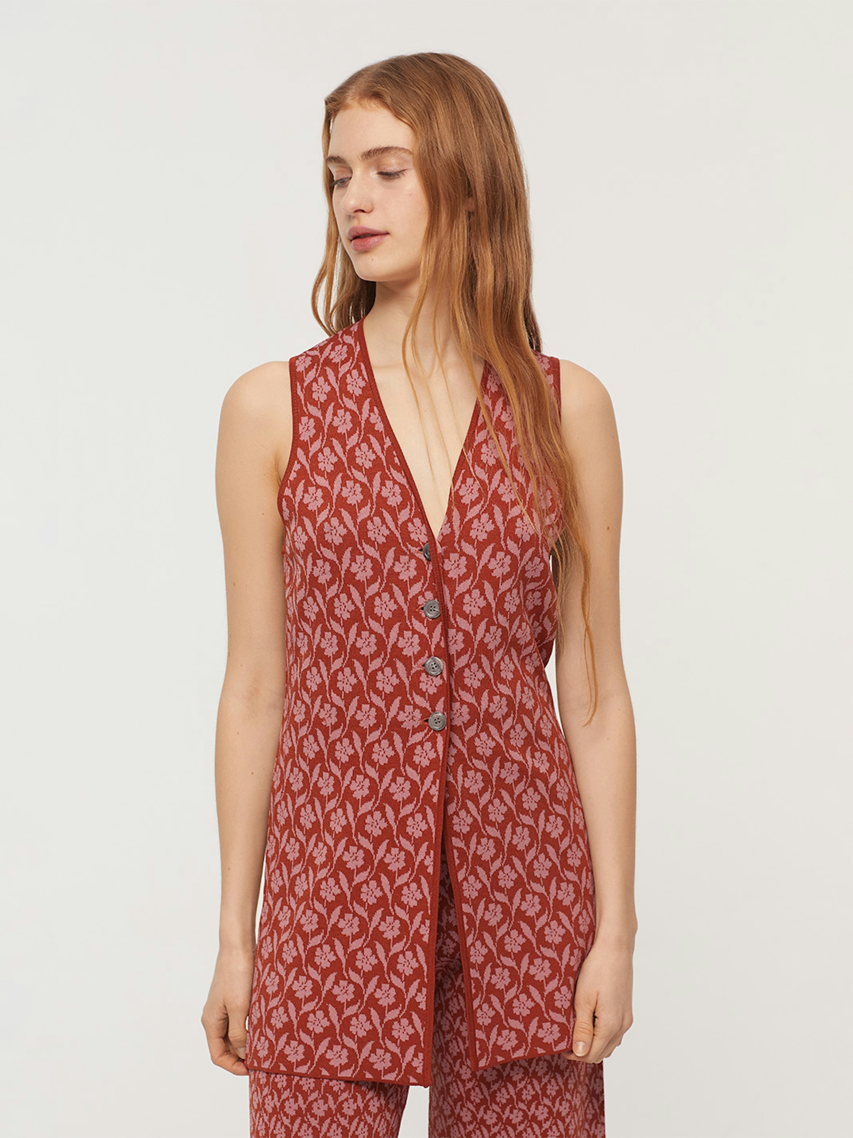Chaleco jacquard