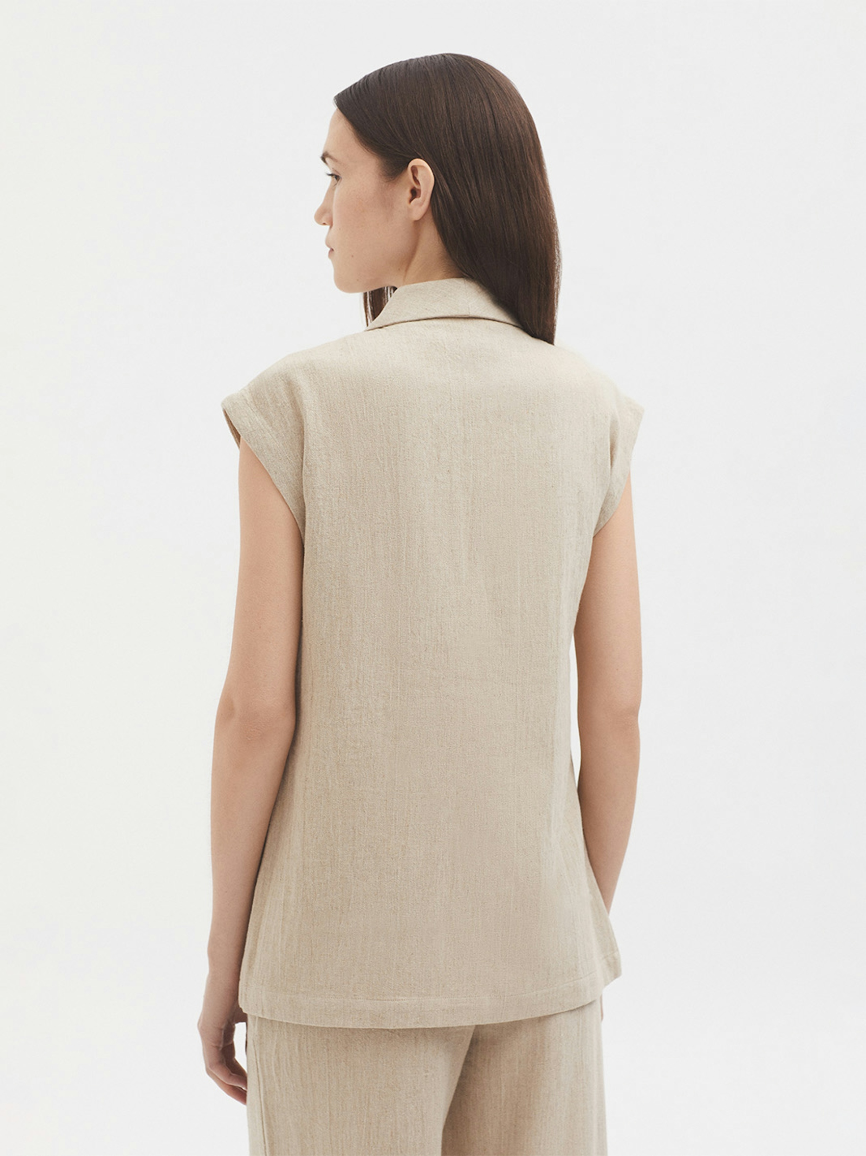 Gilet lin naturel