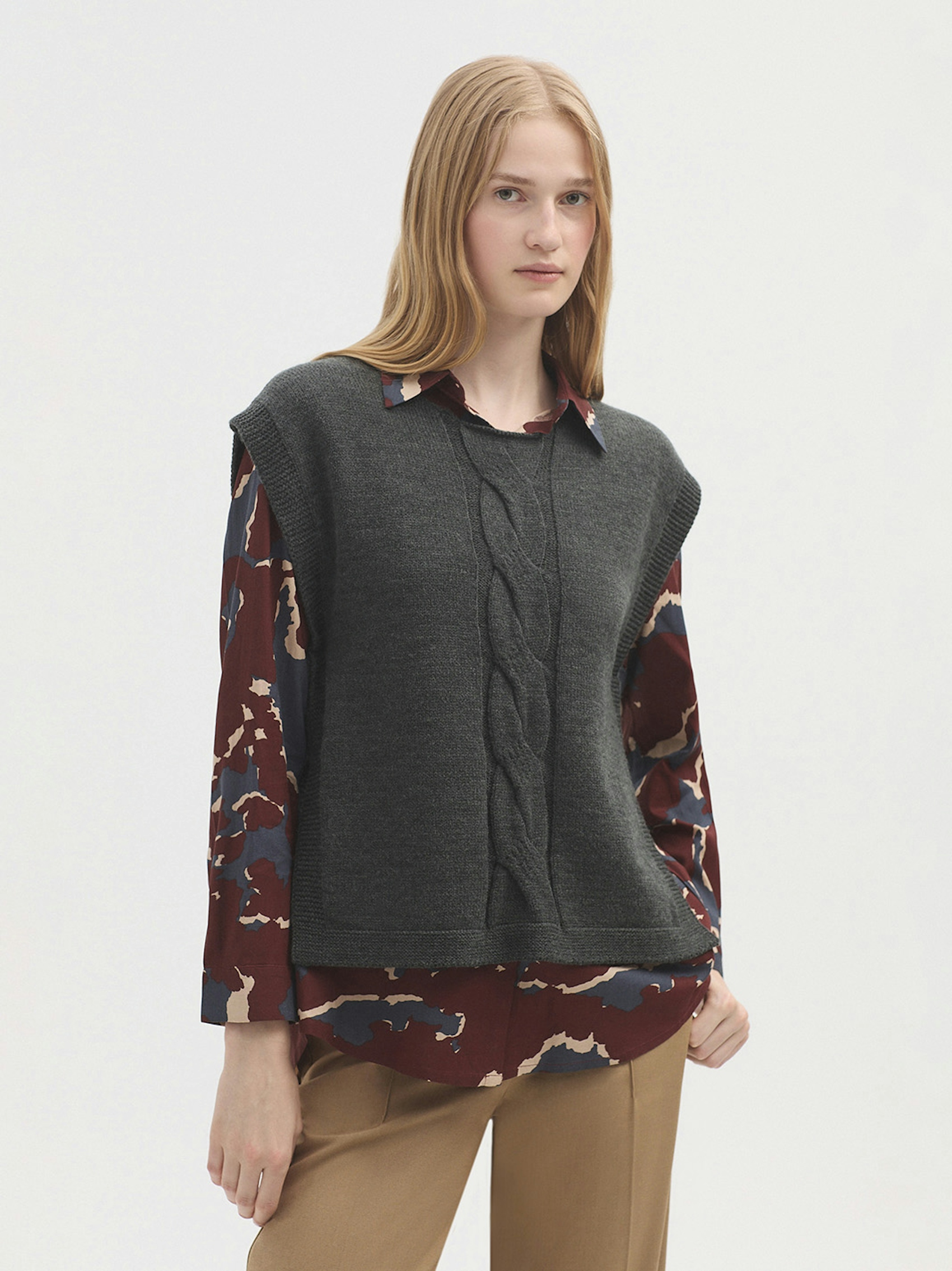 Gilet tresse et fentes