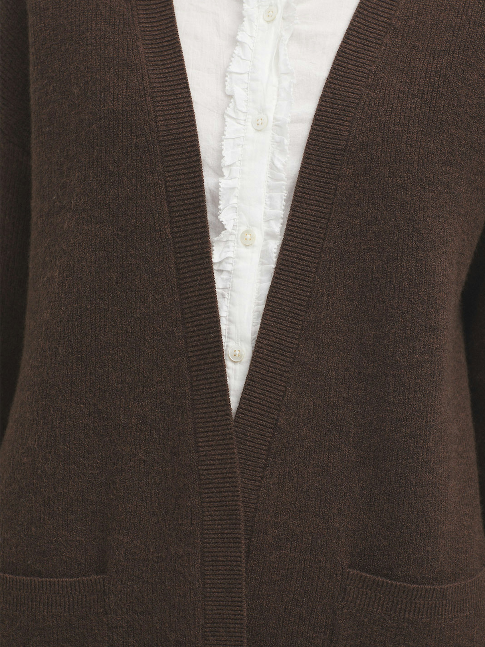 Open cardigan with pockets