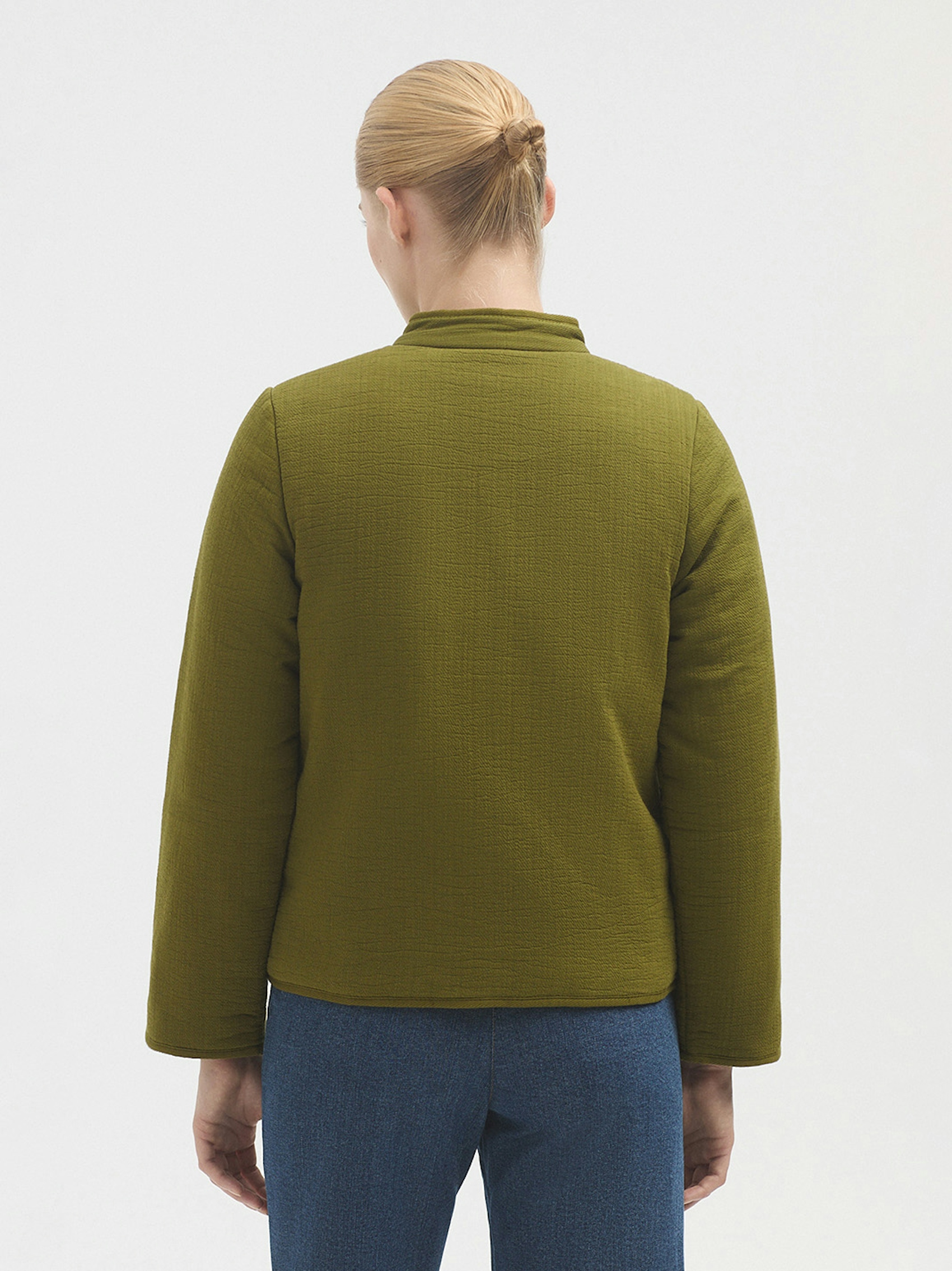 Mandarin collar puffer jacket