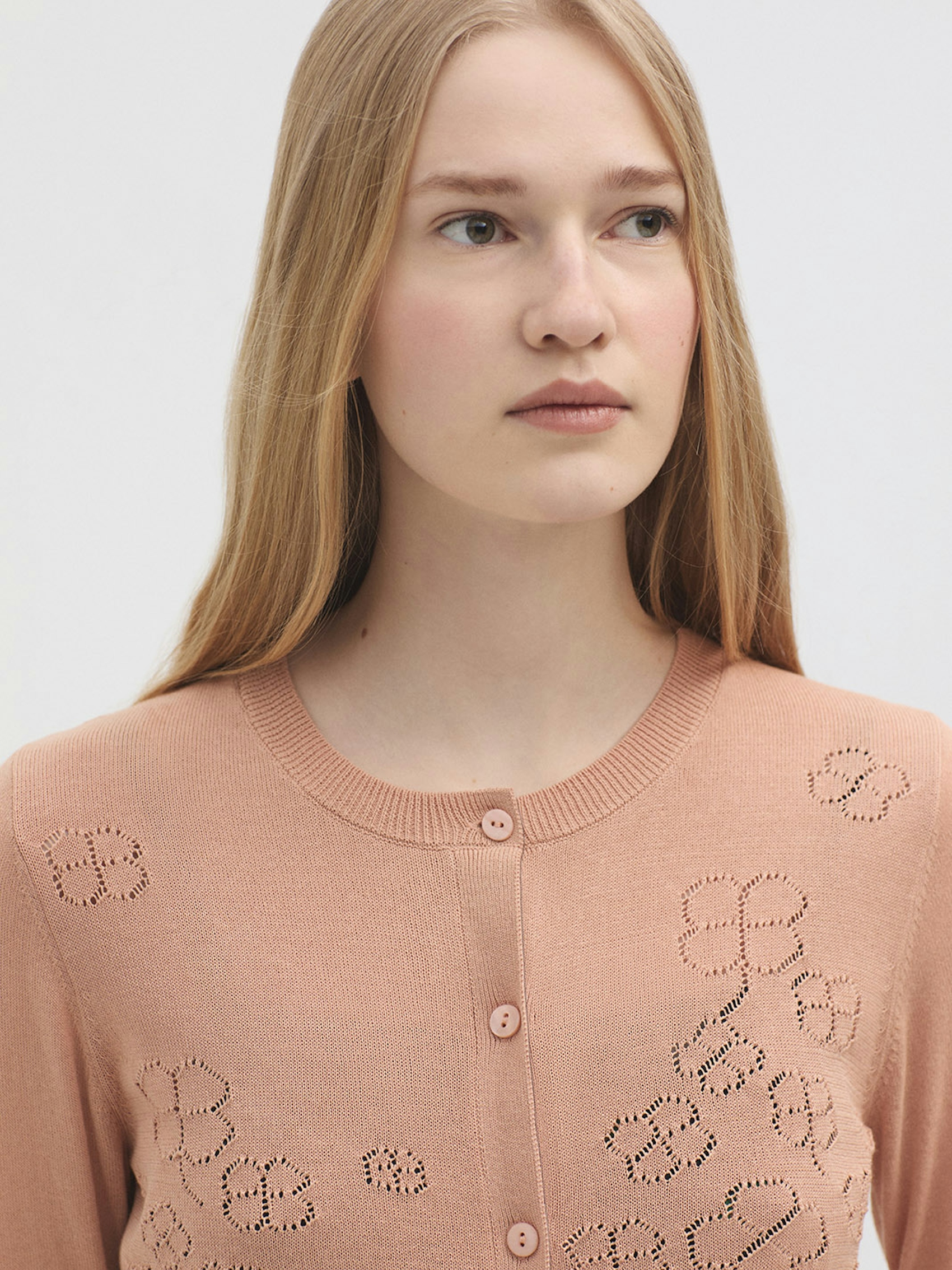 Cardigan sans manche trèfles