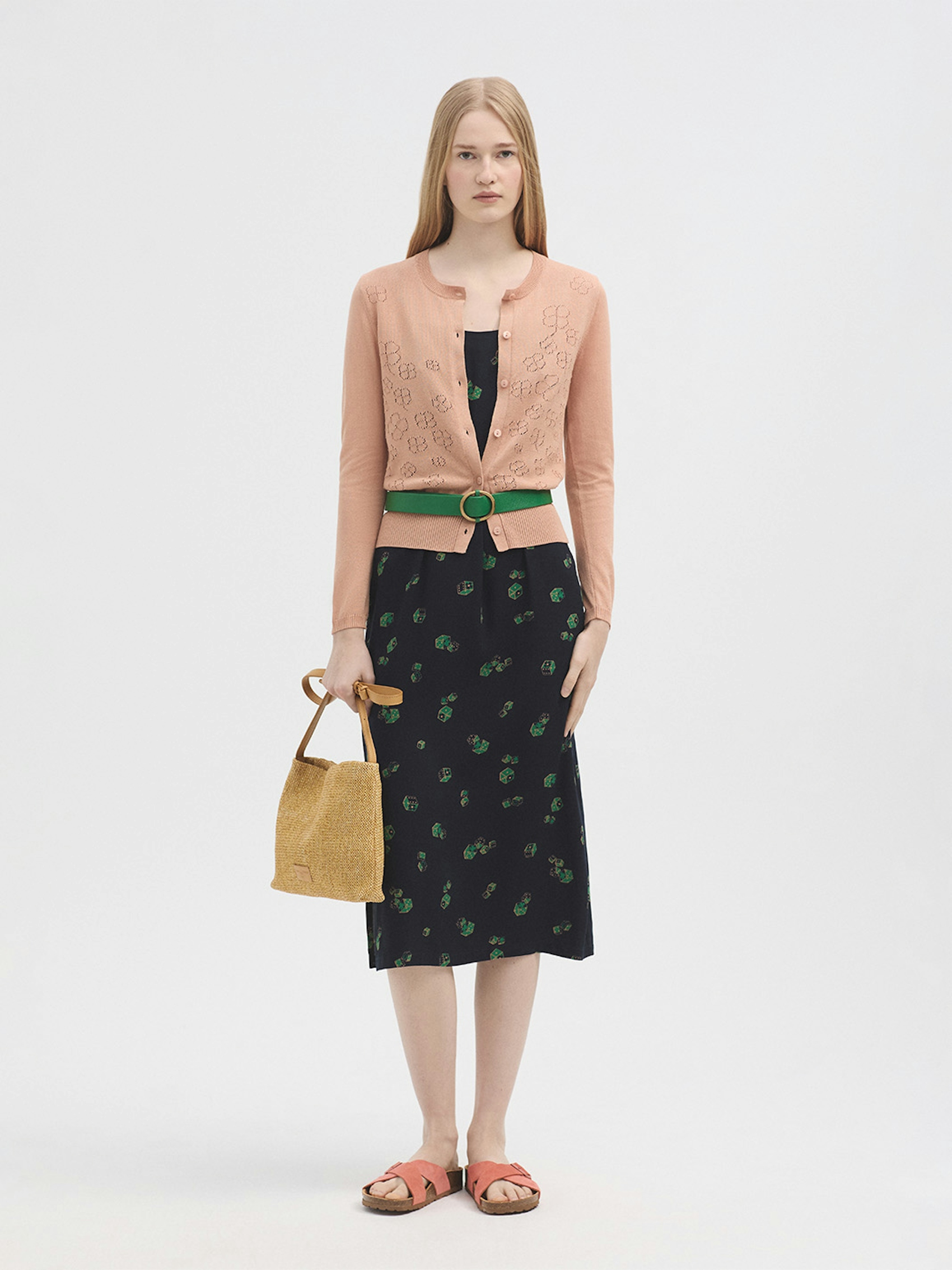 Cardigan sans manche trèfles
