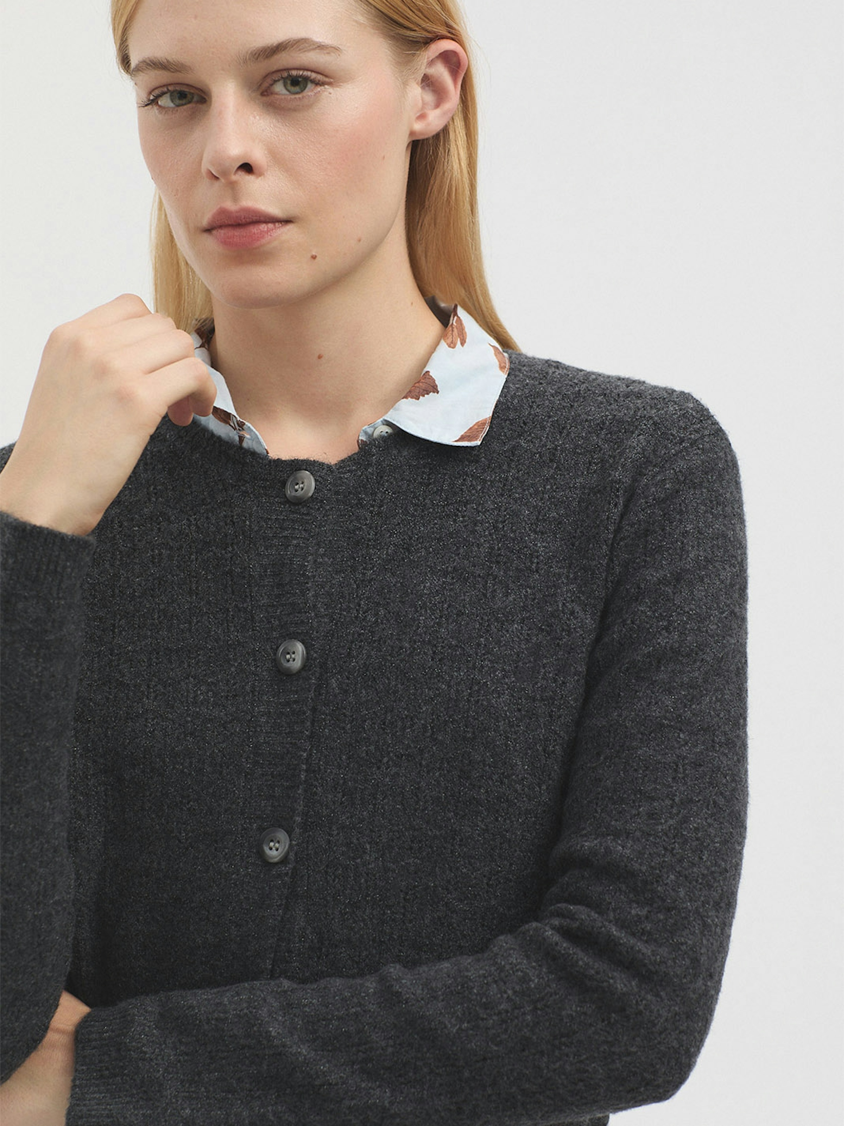 Chaqueta calada con cashmere 0