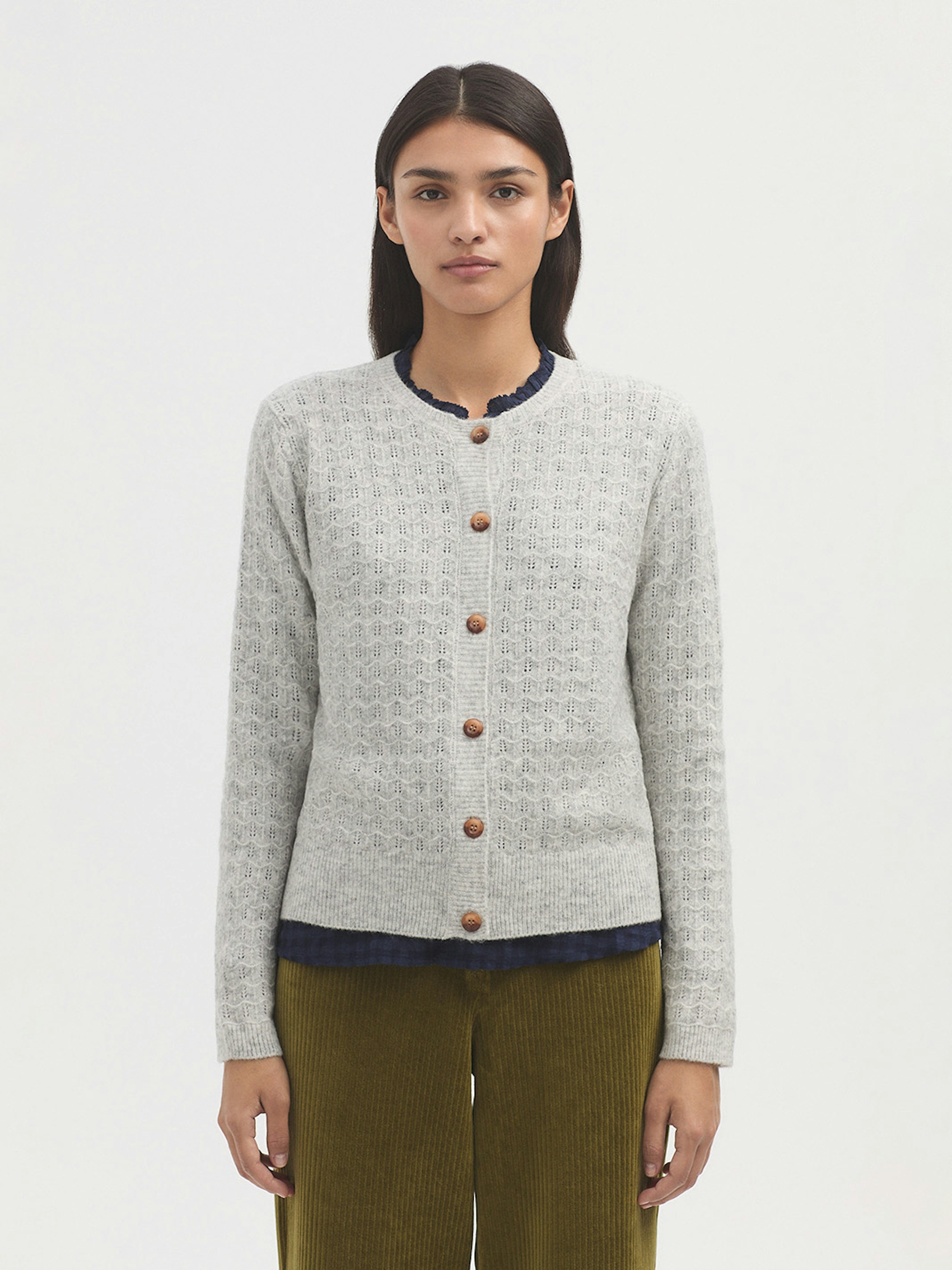 Openwork cashmere cardigan