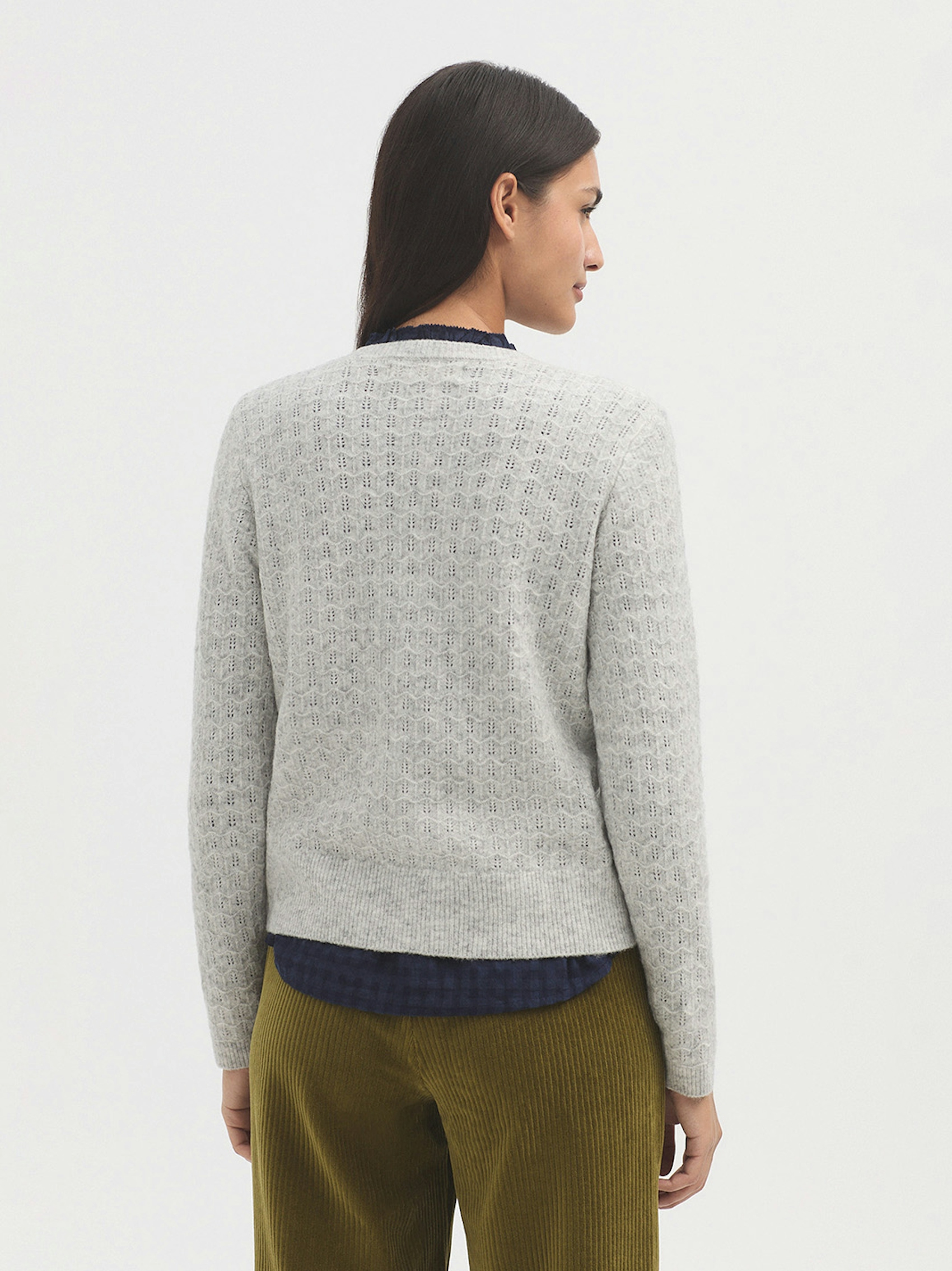 Openwork cashmere cardigan