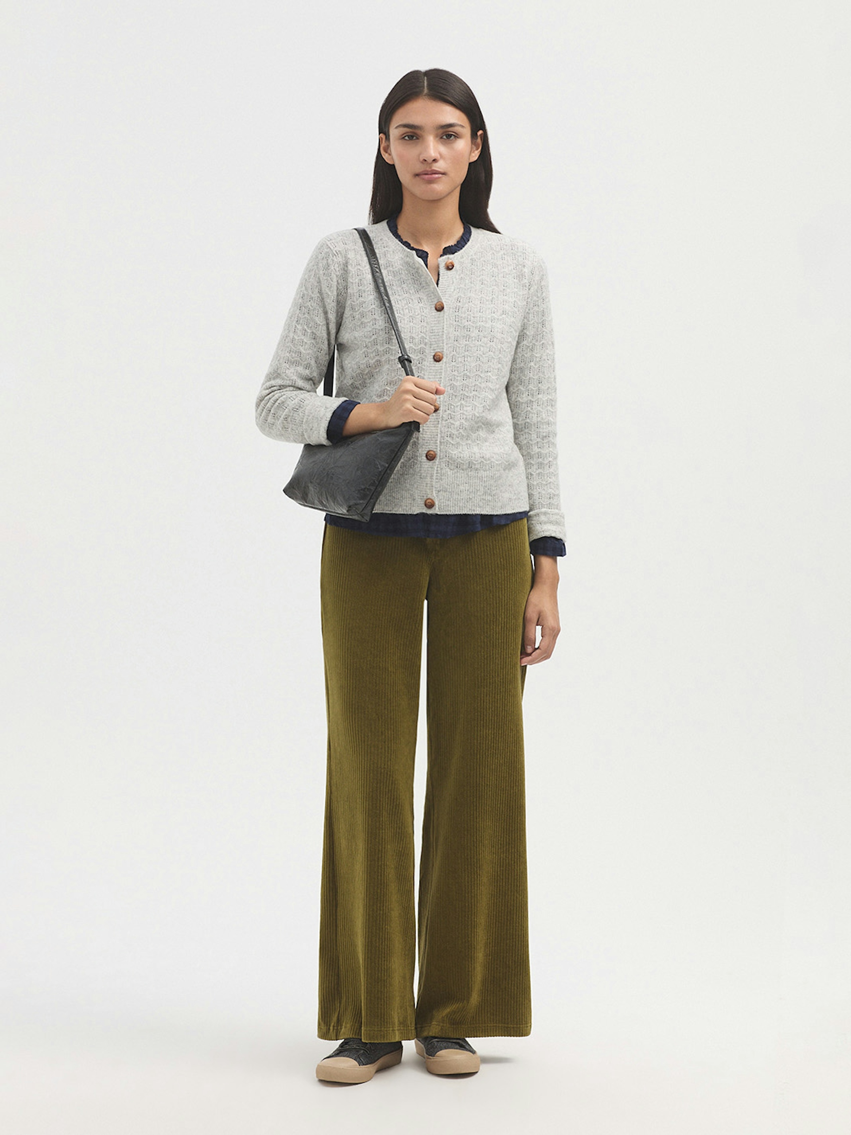 Openwork cashmere cardigan