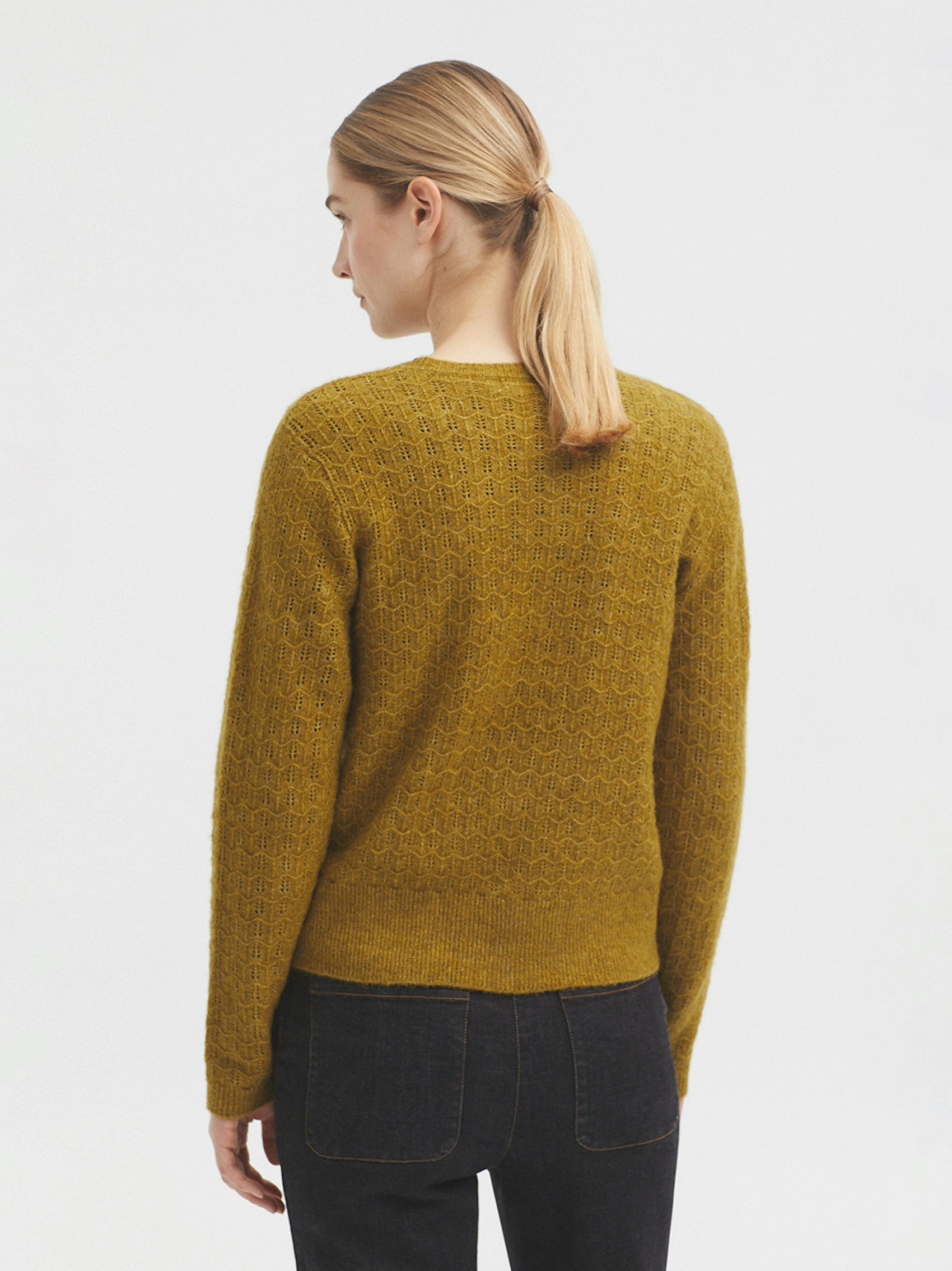 Openwork cashmere cardigan
