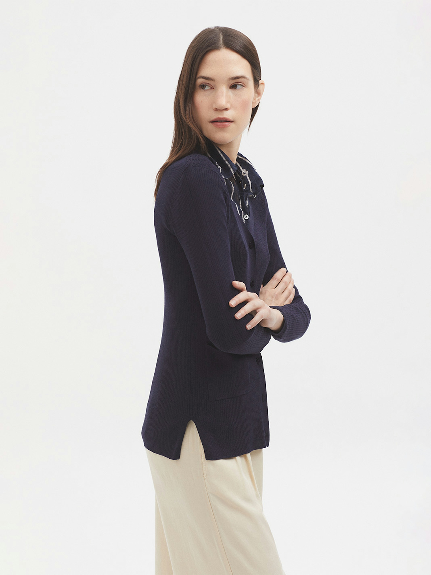 Openwork ribbed cardigan 5