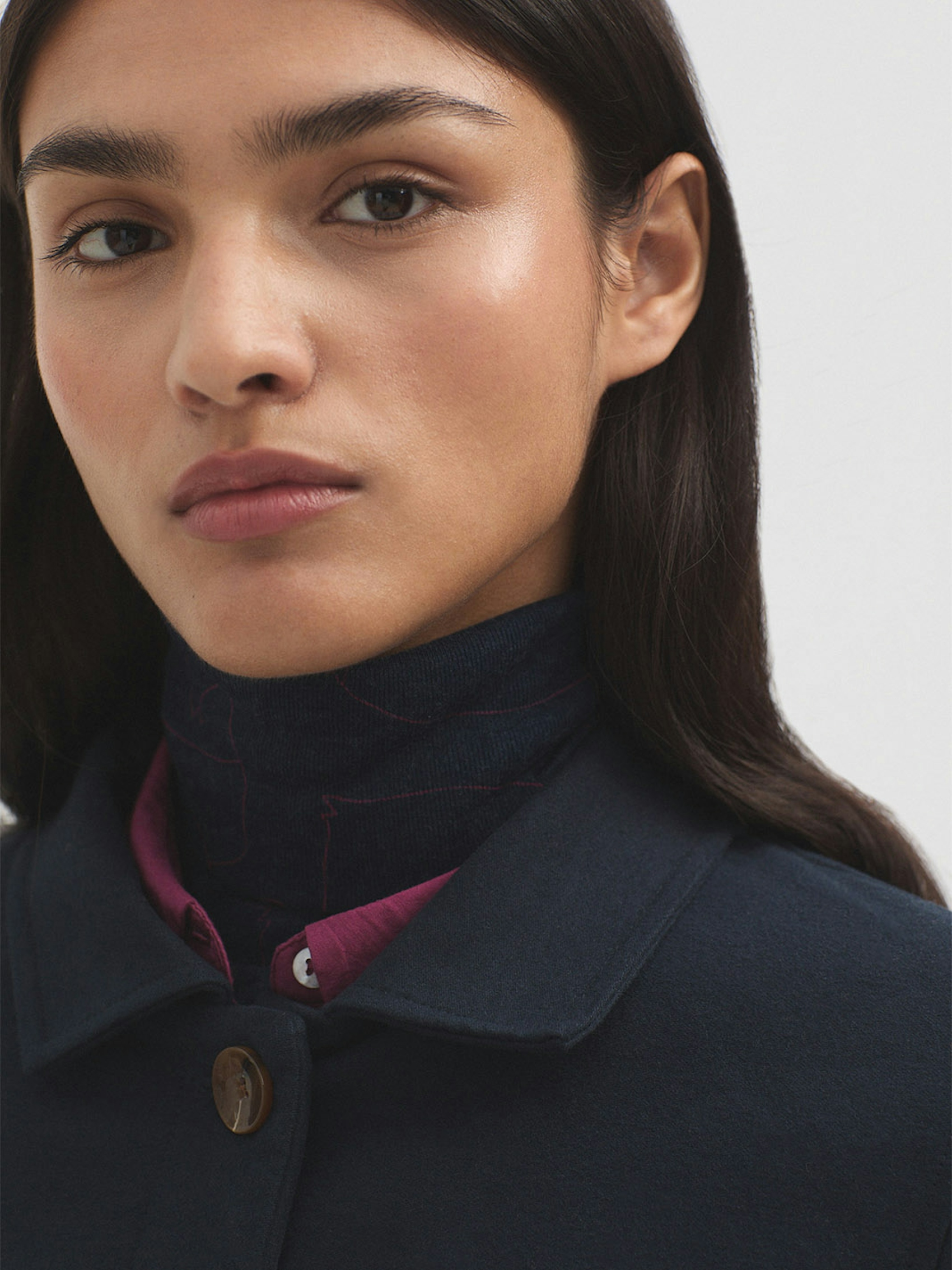 Veste empiècement velours uni 1