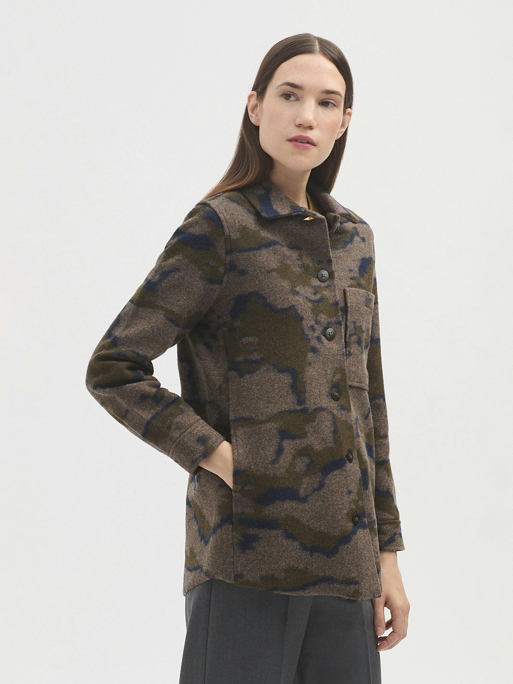 Giacca jacquard lana cotta 0