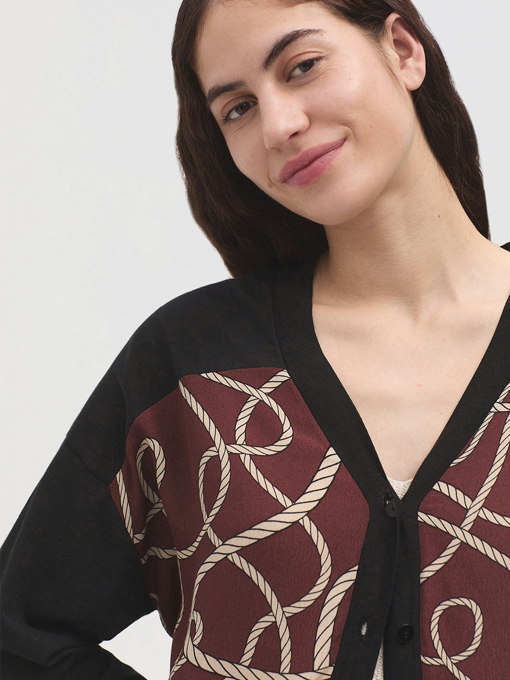 Anchor Ropes V neck jacket
