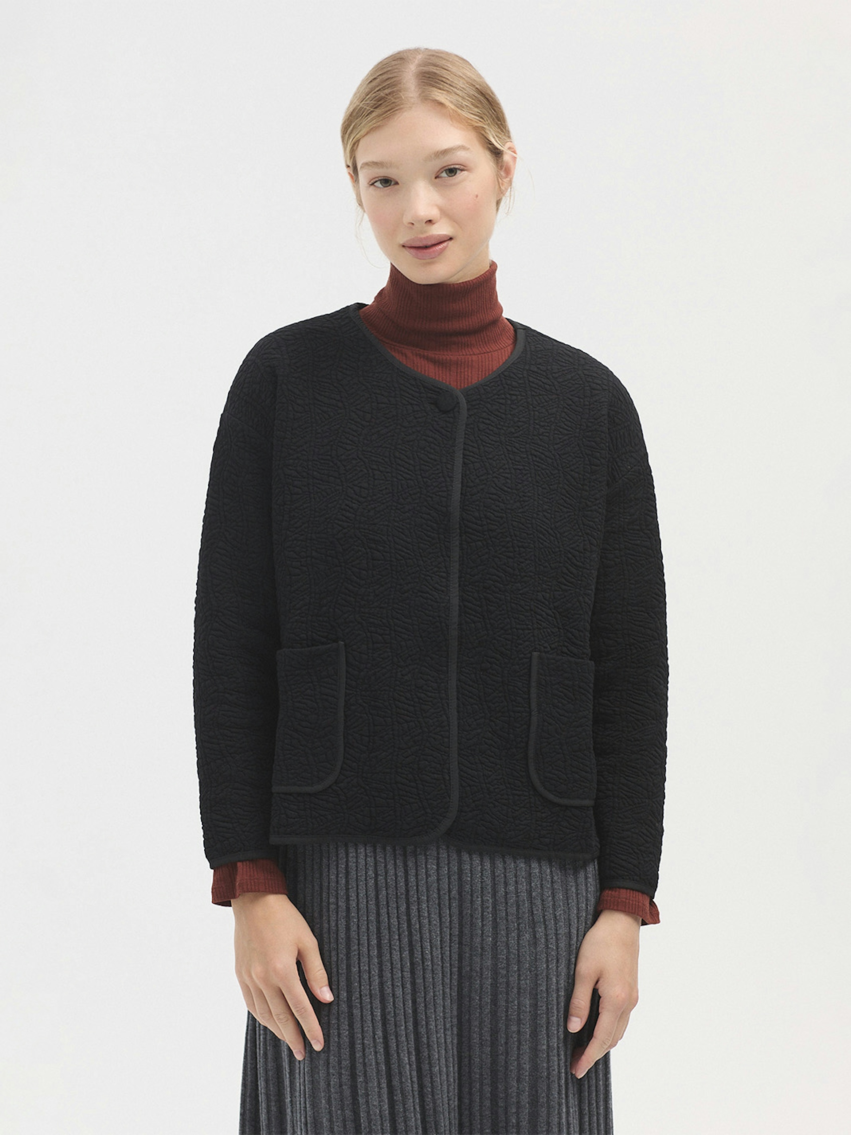 Oversized fleece cardigan
