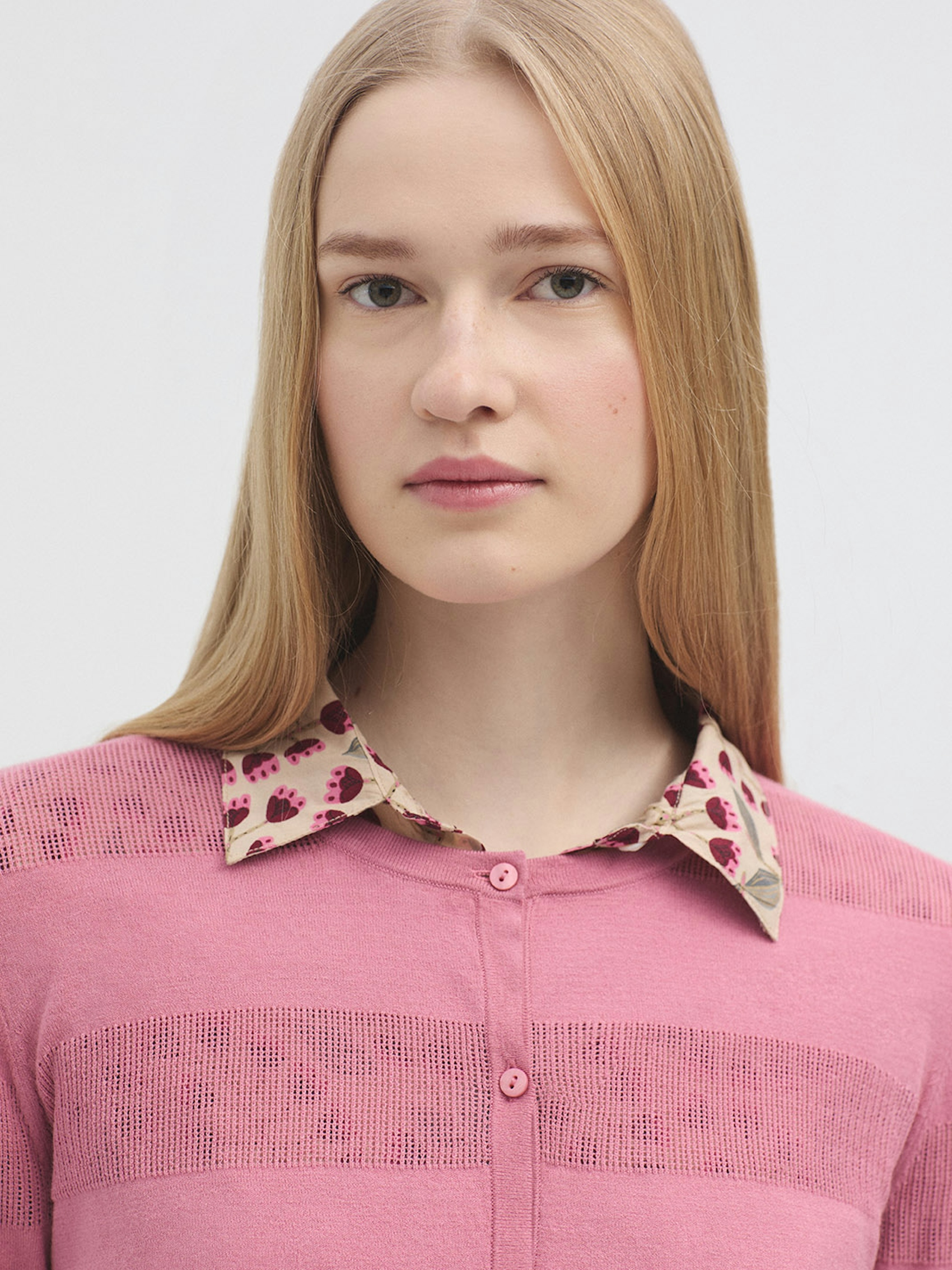 Mixed knit detail cardigan