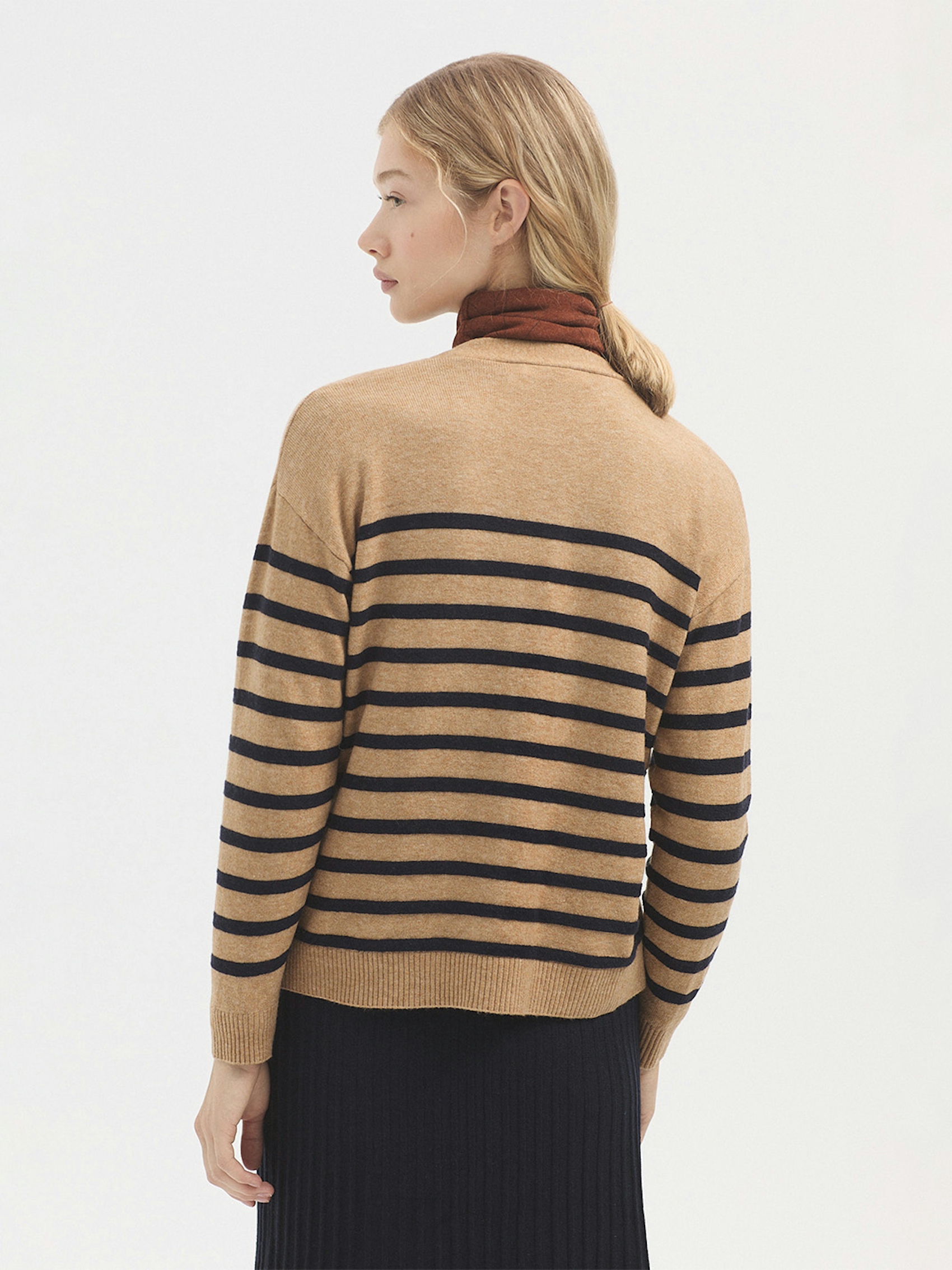Placement stripe cardigan