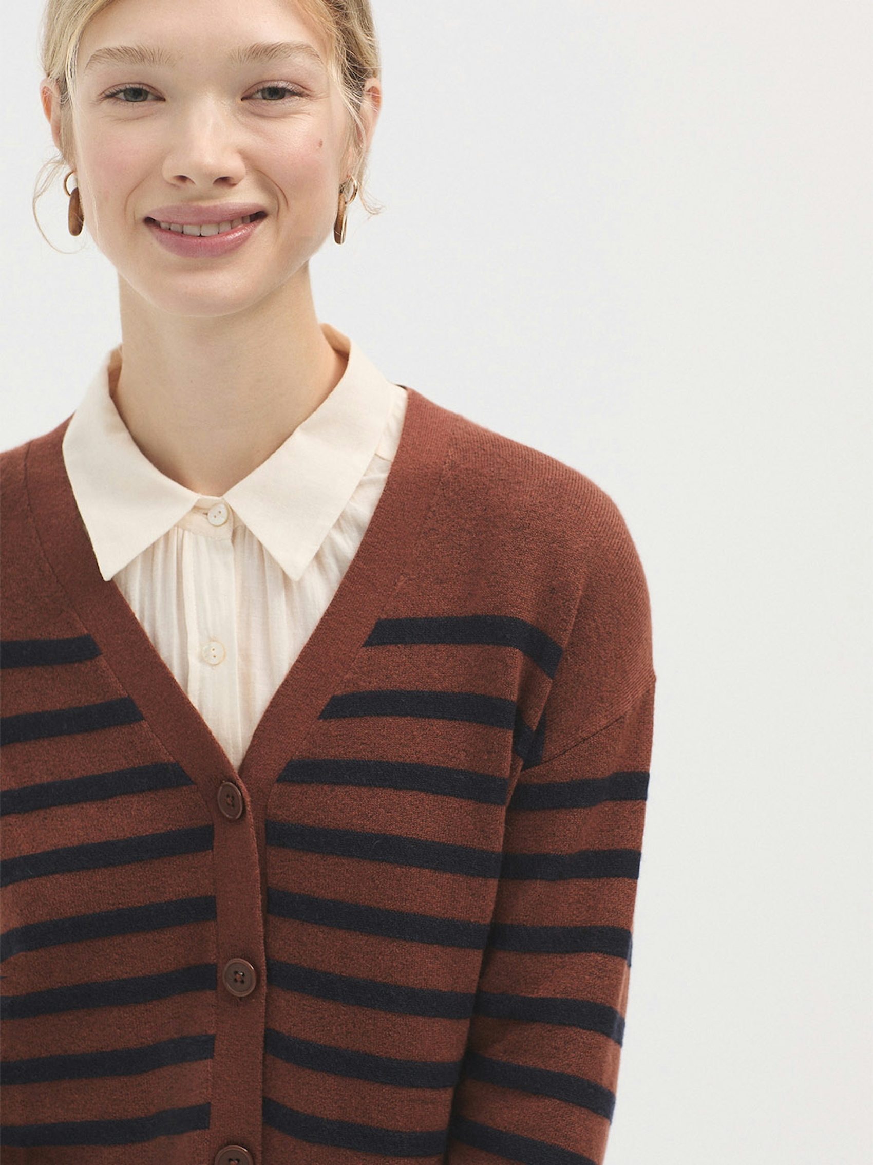 Placement stripe cardigan