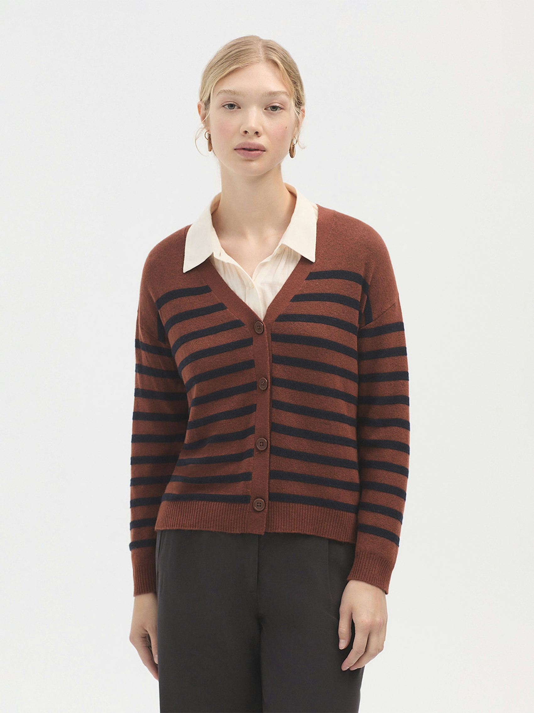 Placement stripe cardigan