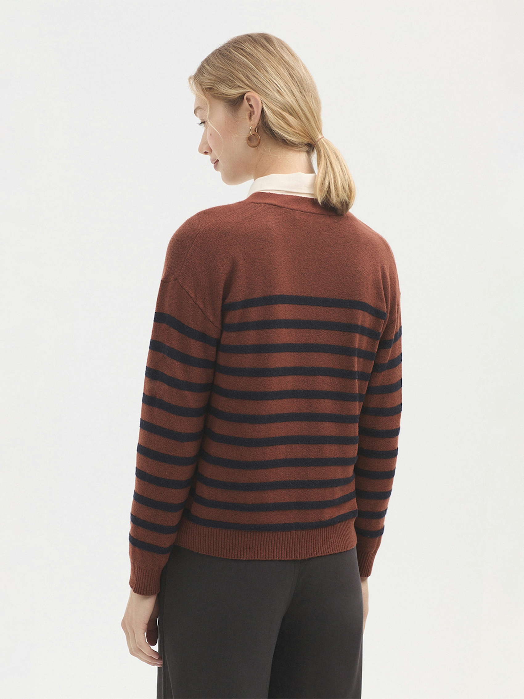 Placement stripe cardigan