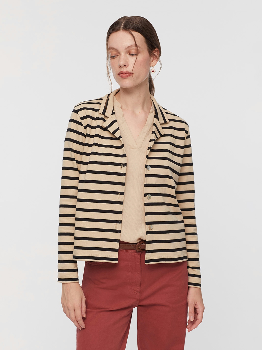 Ikebana striped jacket