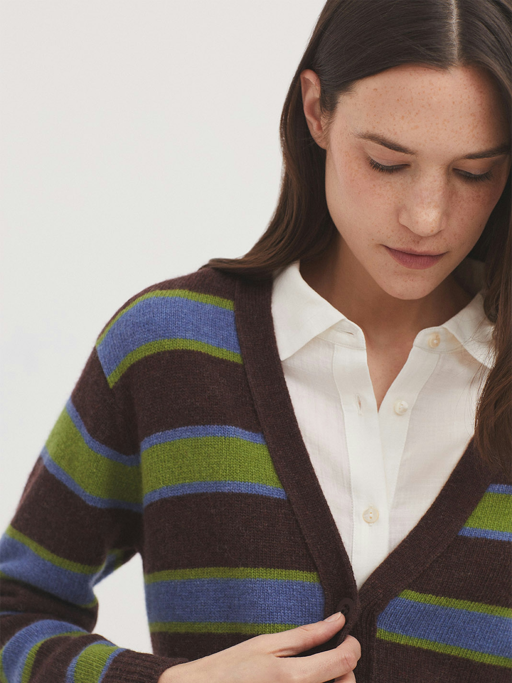 Chaqueta rayas en lana