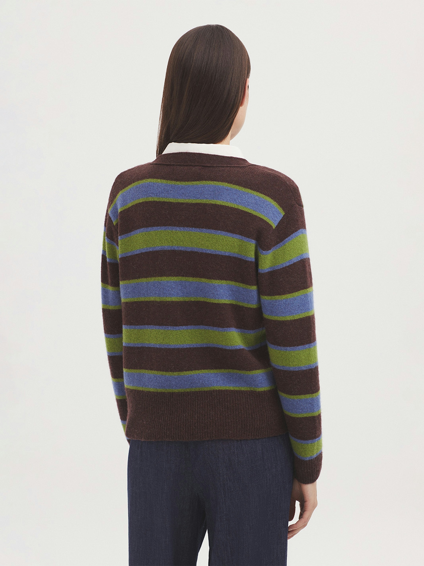 Chaqueta rayas en lana