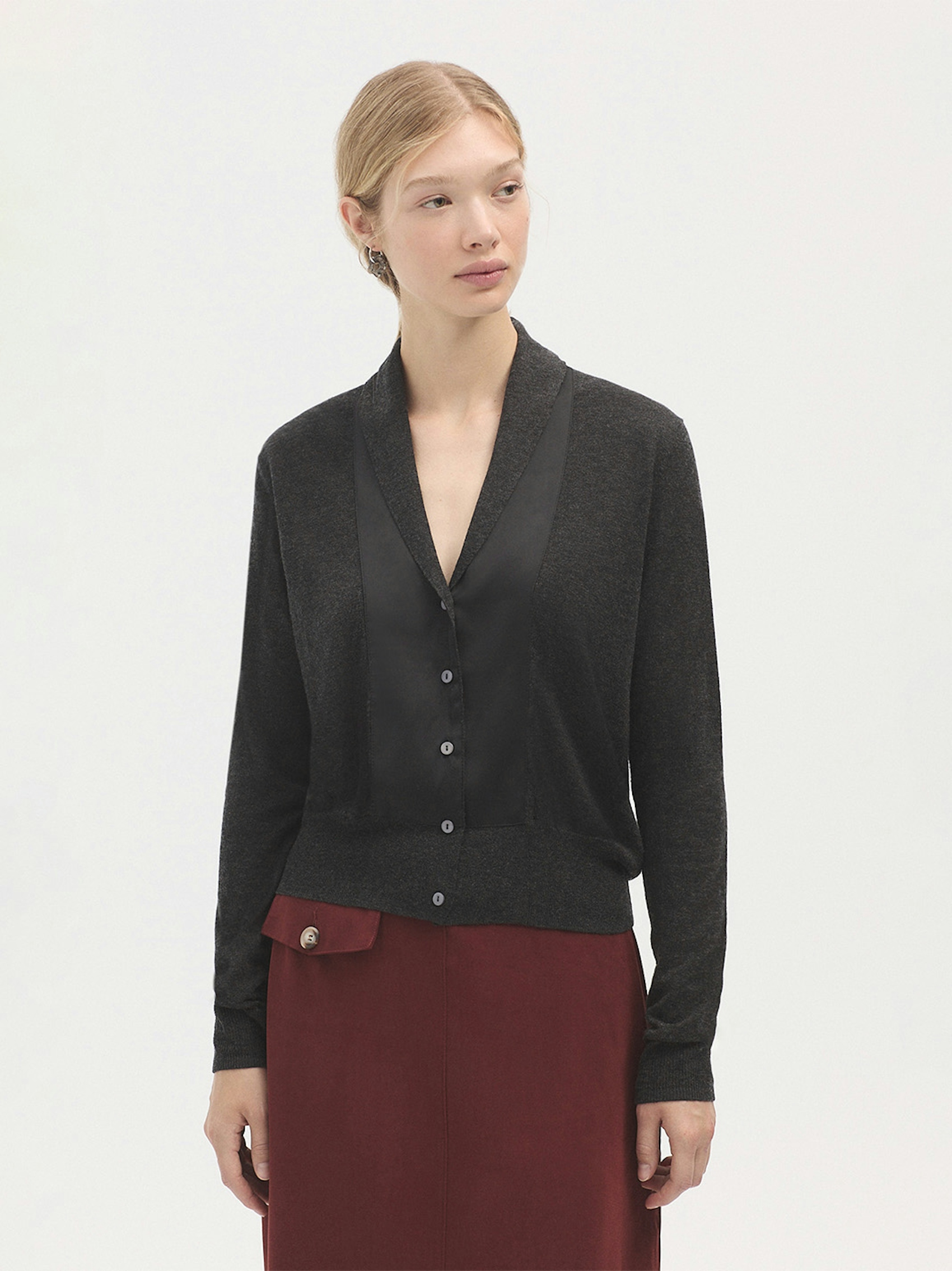 Shawl collar cardigan