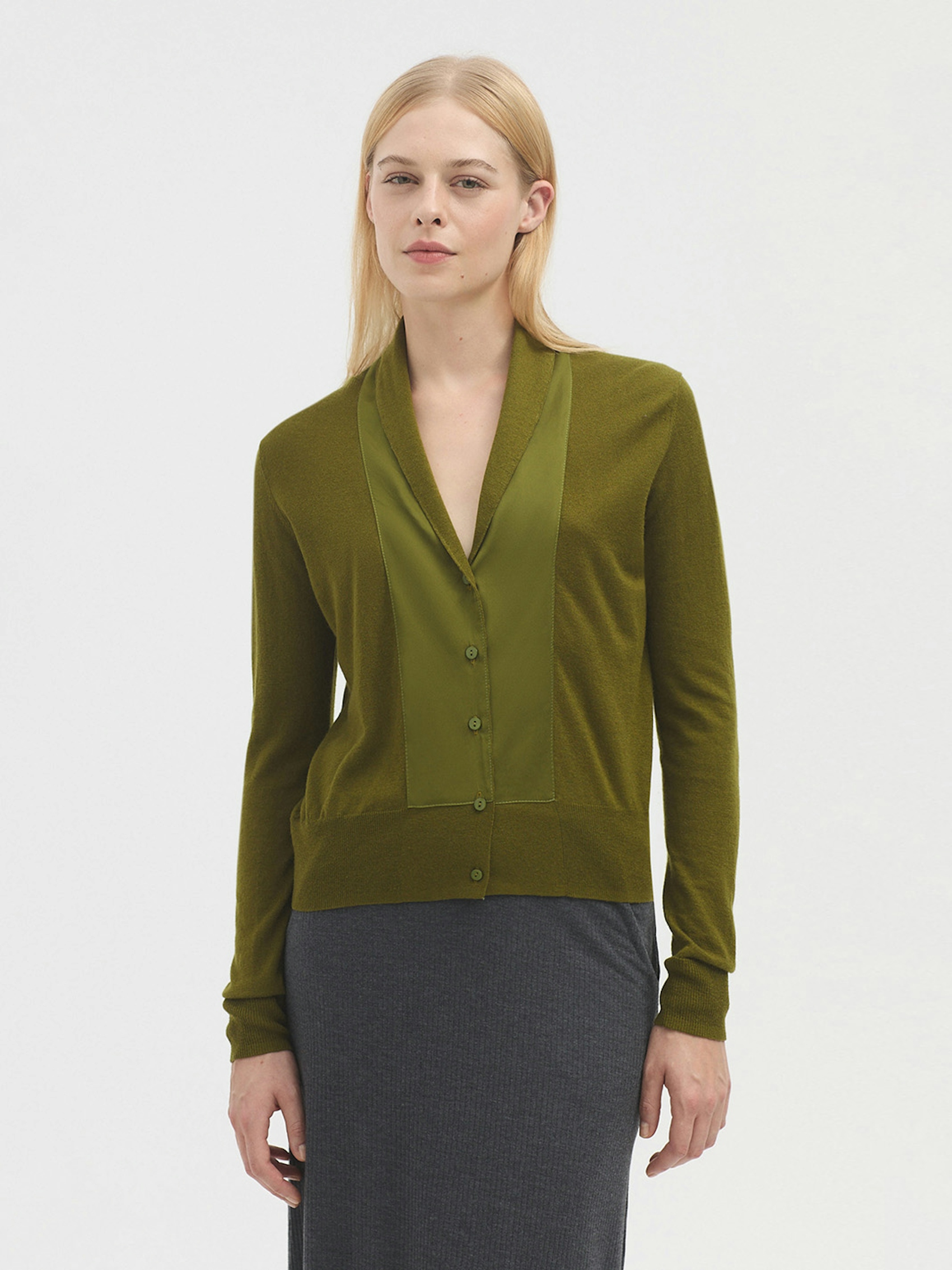 Shawl collar cardigan