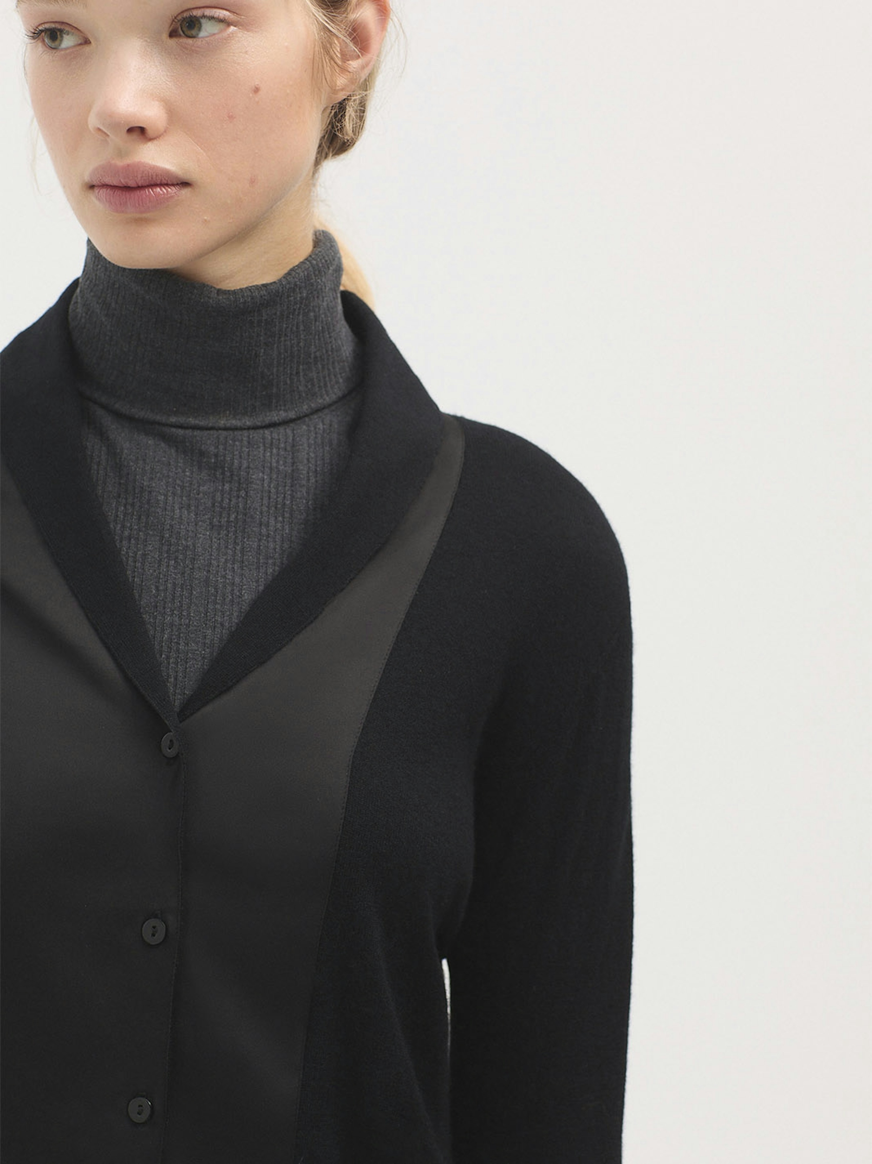 Shawl collar cardigan
