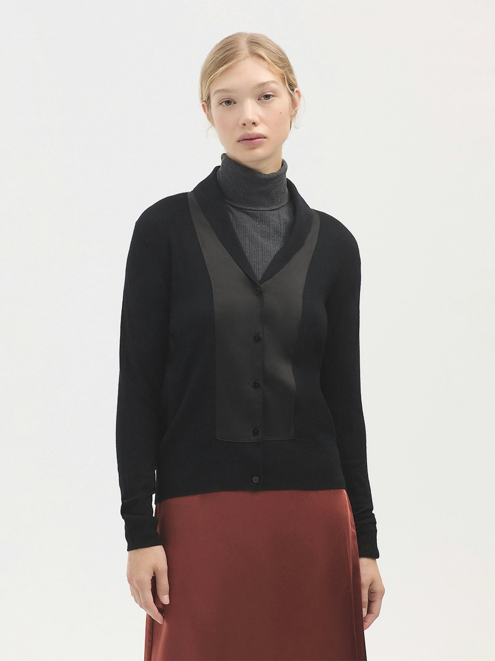 Shawl collar cardigan