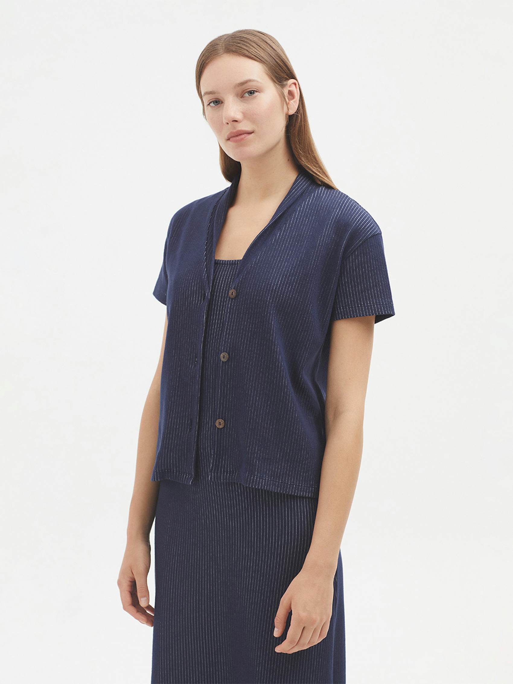 Veste revers manche courte 1