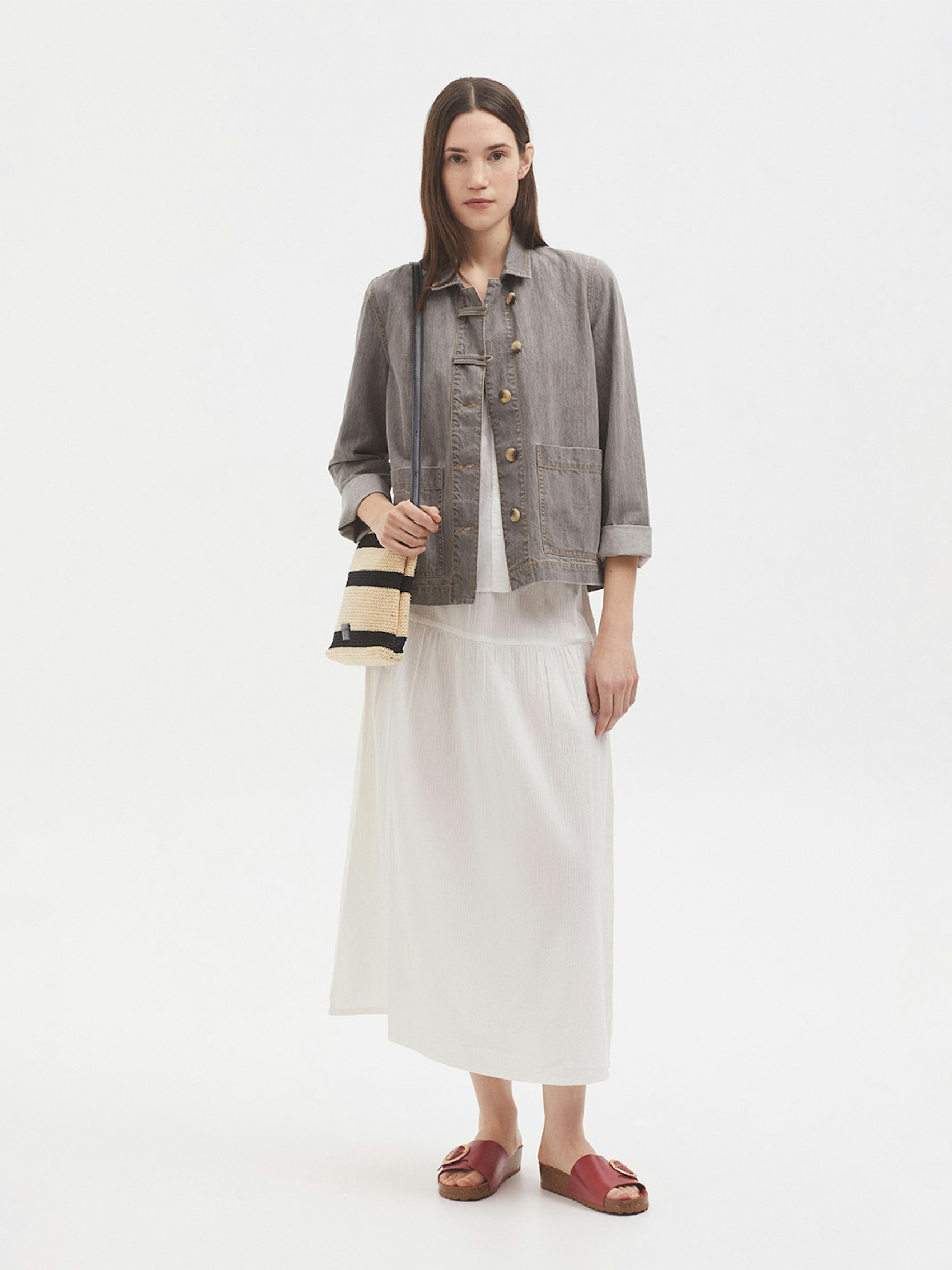 Chaqueta vaquera gris