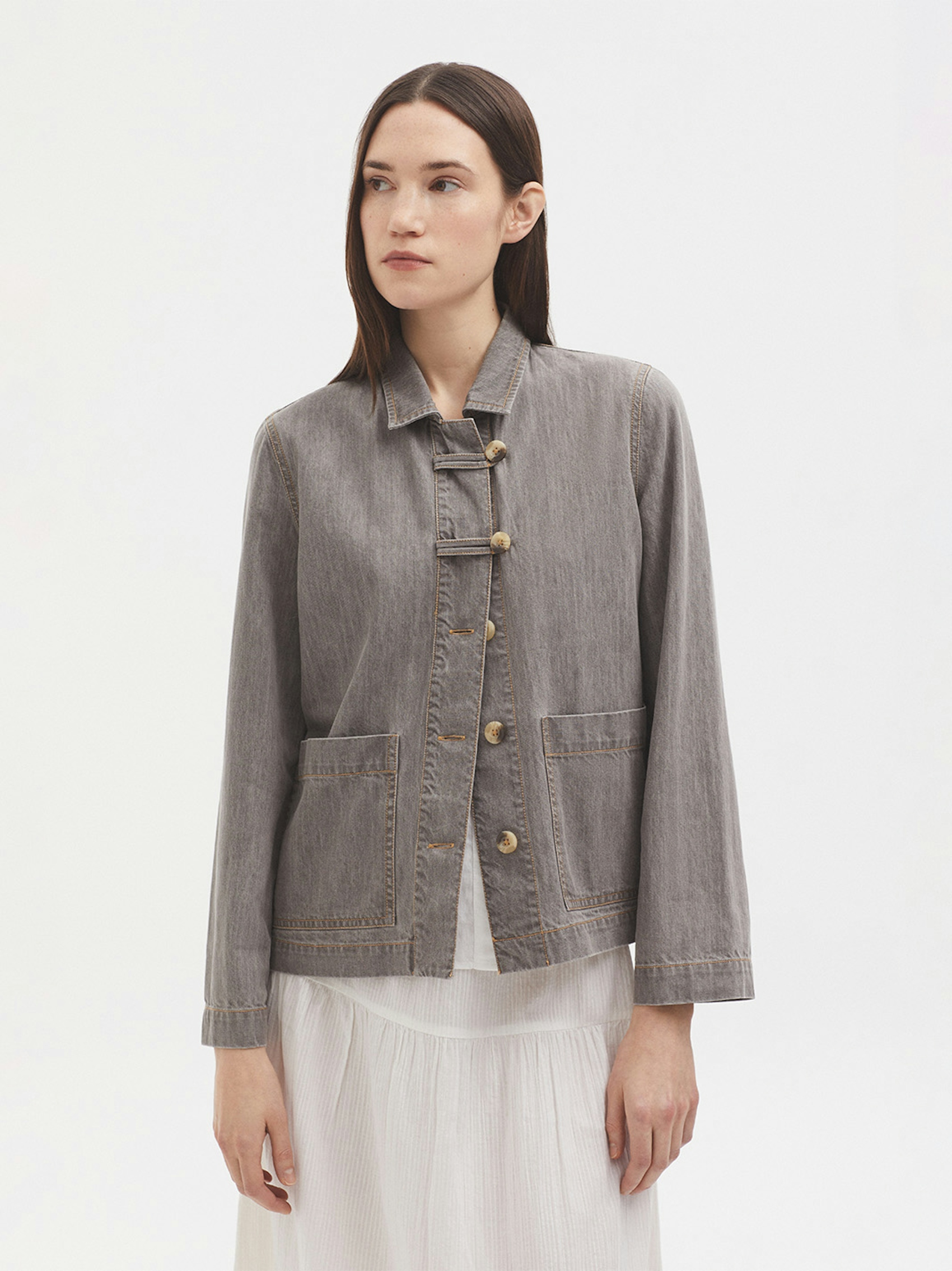 Chaqueta vaquera gris