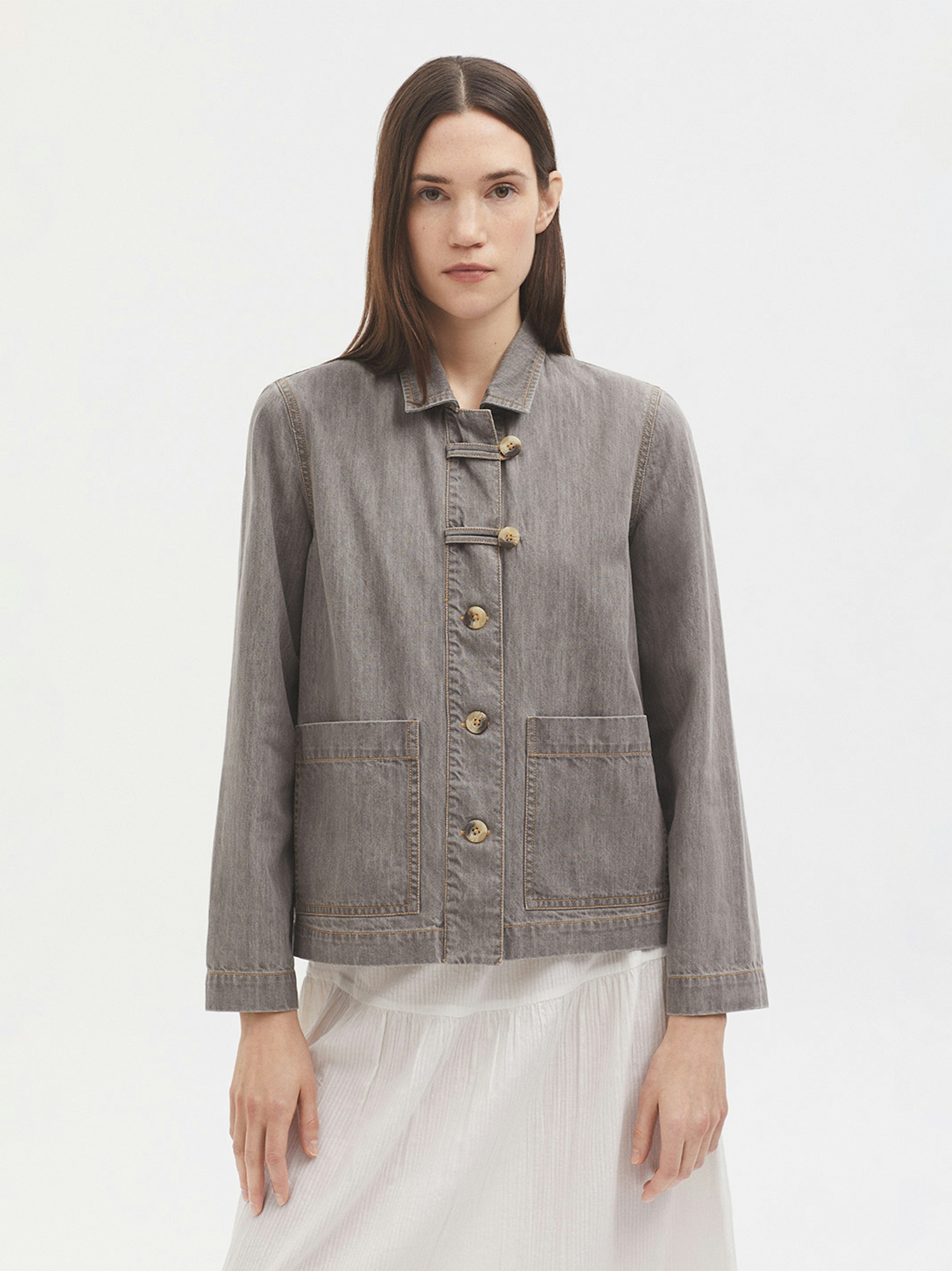 Chaqueta vaquera gris