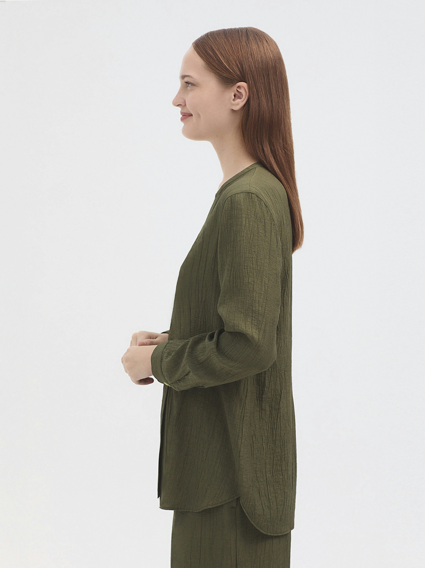 Camisa arrugada viscosa